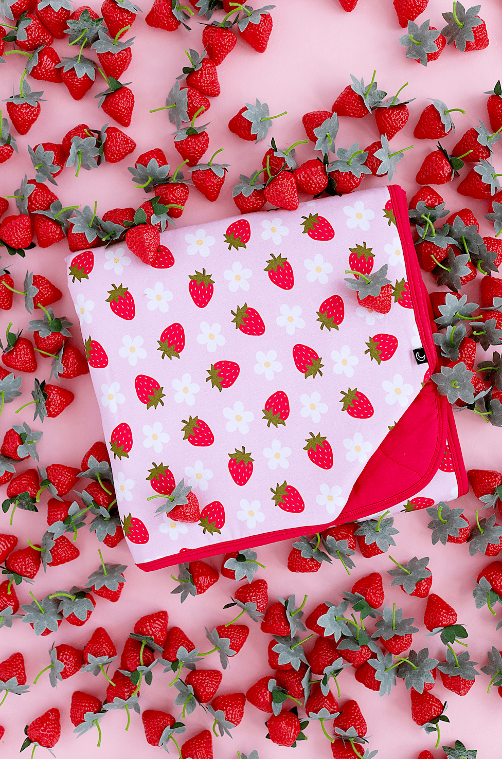 MINI BLANKIE - STRAWBERRY FIELDS - The Sleepy Sloth