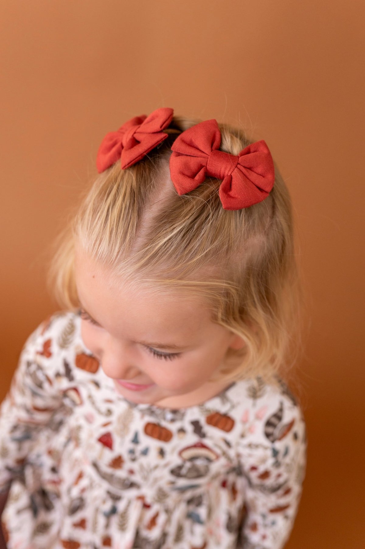 Mini Clip Bow Set - Autumn Woodland - The Sleepy Sloth