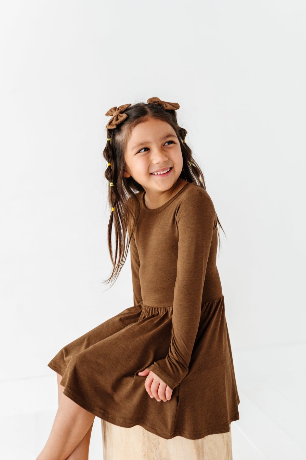 Mini Clip Bow Set - Chestnut - The Sleepy Sloth