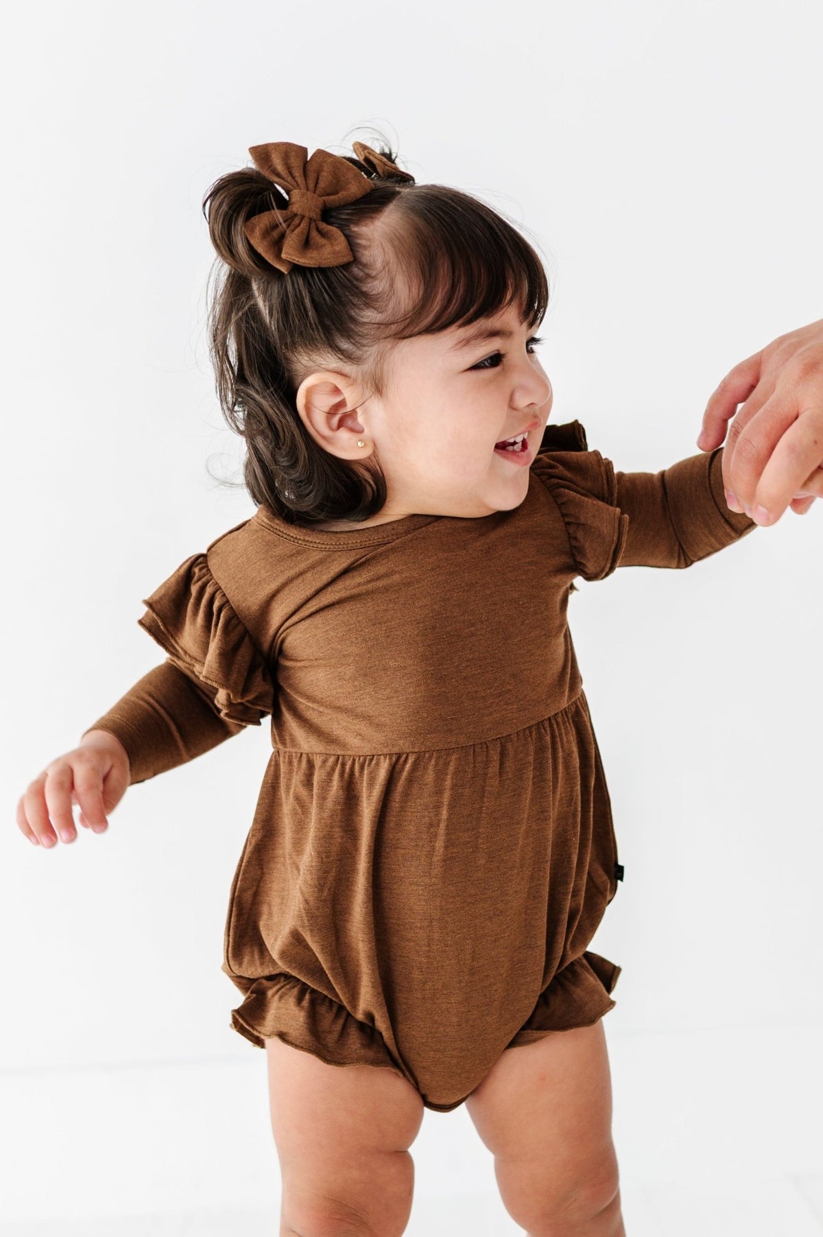 Mini Clip Bow Set - Chestnut - The Sleepy Sloth