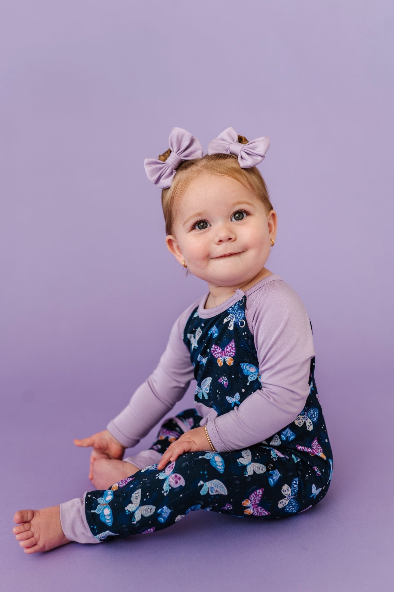 MINI CLIP BOW SET - INDIGO SKIES - The Sleepy Sloth