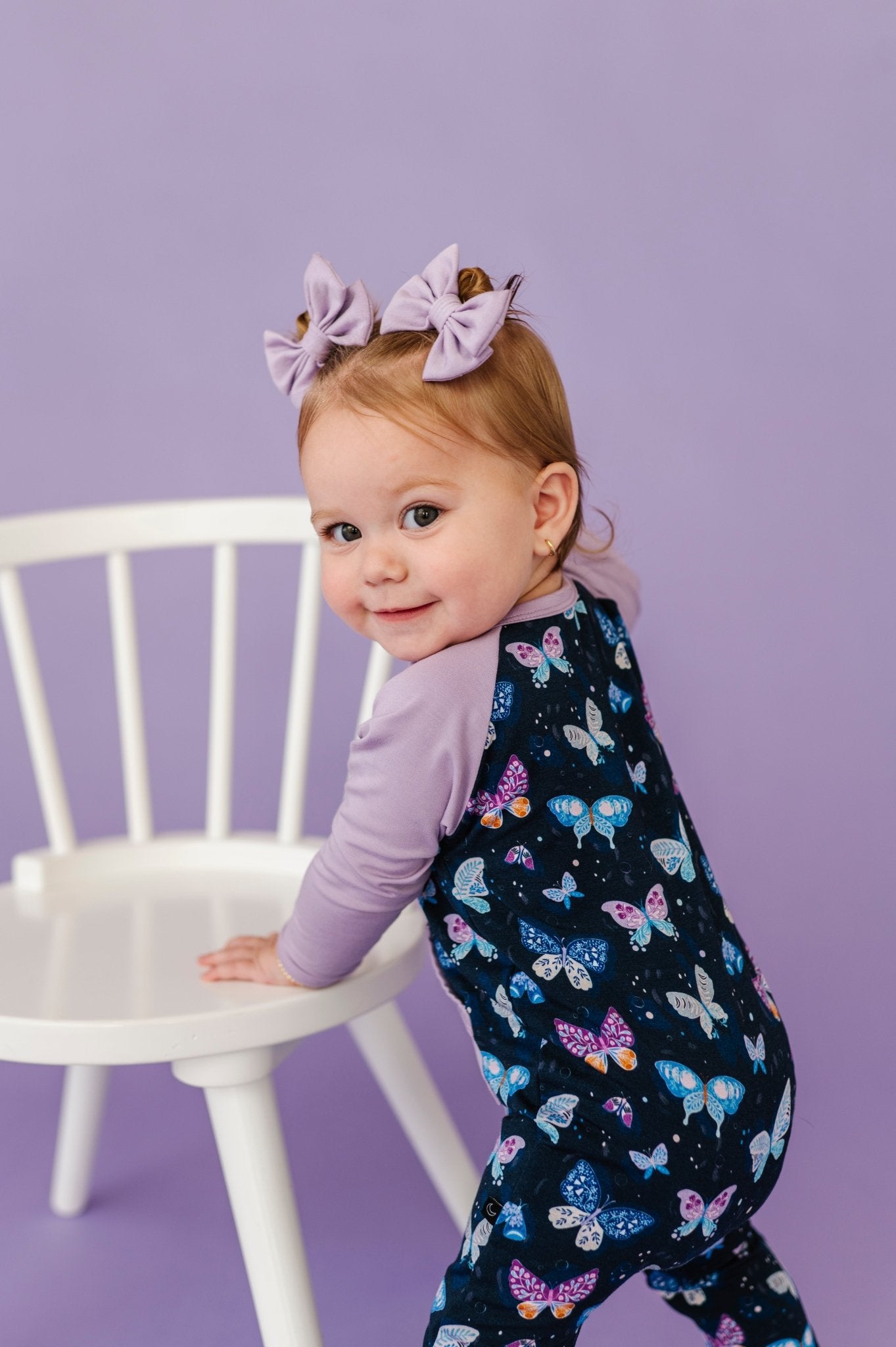 MINI CLIP BOW SET - INDIGO SKIES - The Sleepy Sloth