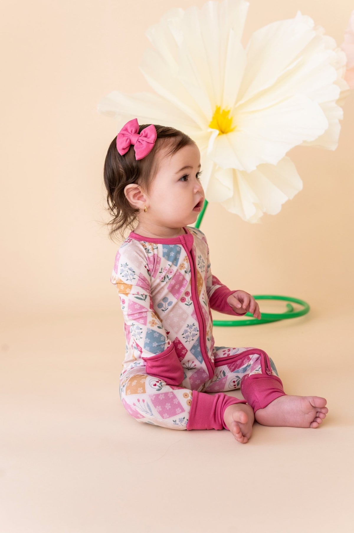 Mini Clip Bow Set - Stitched In Bloom - The Sleepy Sloth