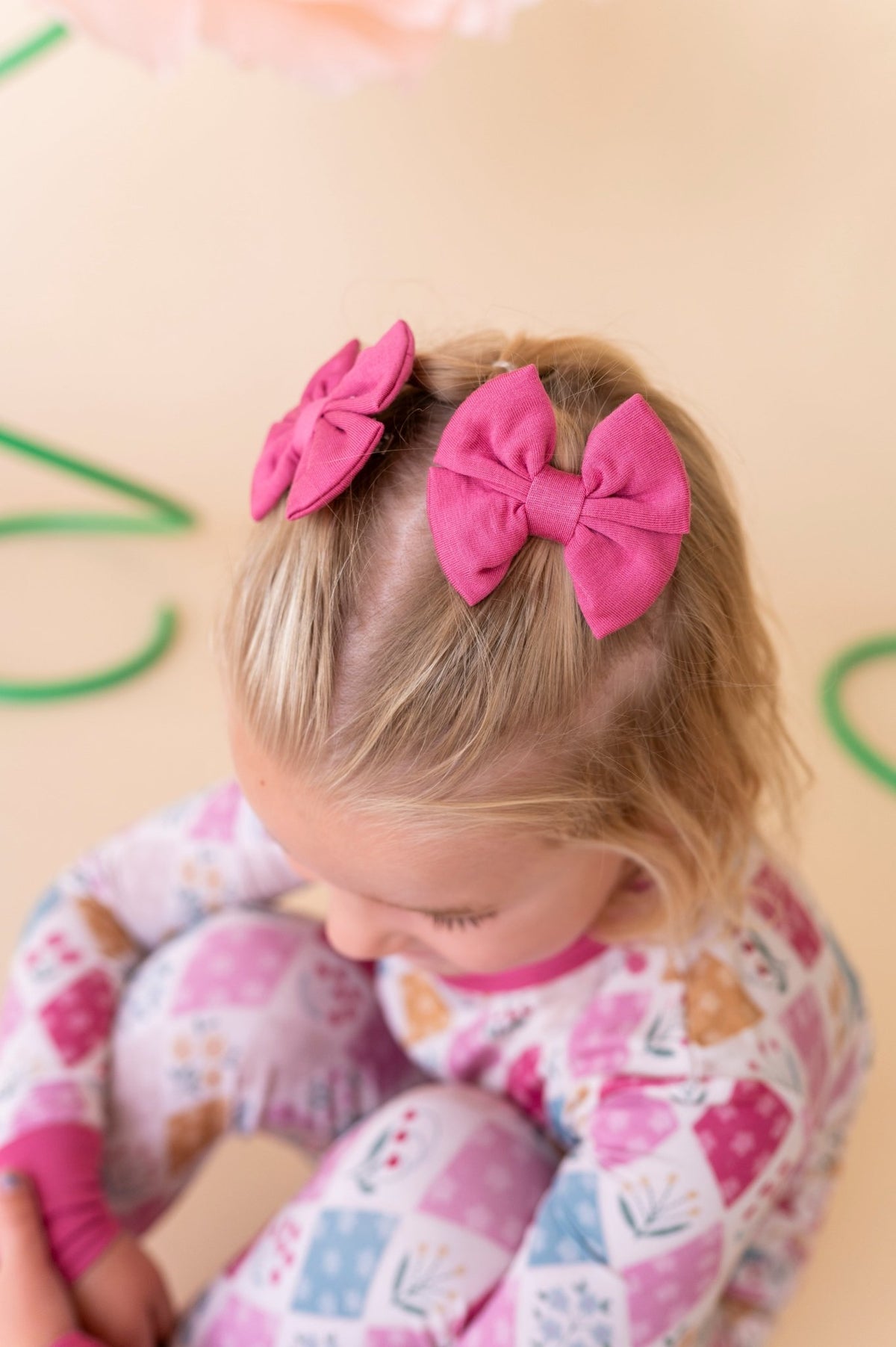 Mini Clip Bow Set - Stitched In Bloom - The Sleepy Sloth