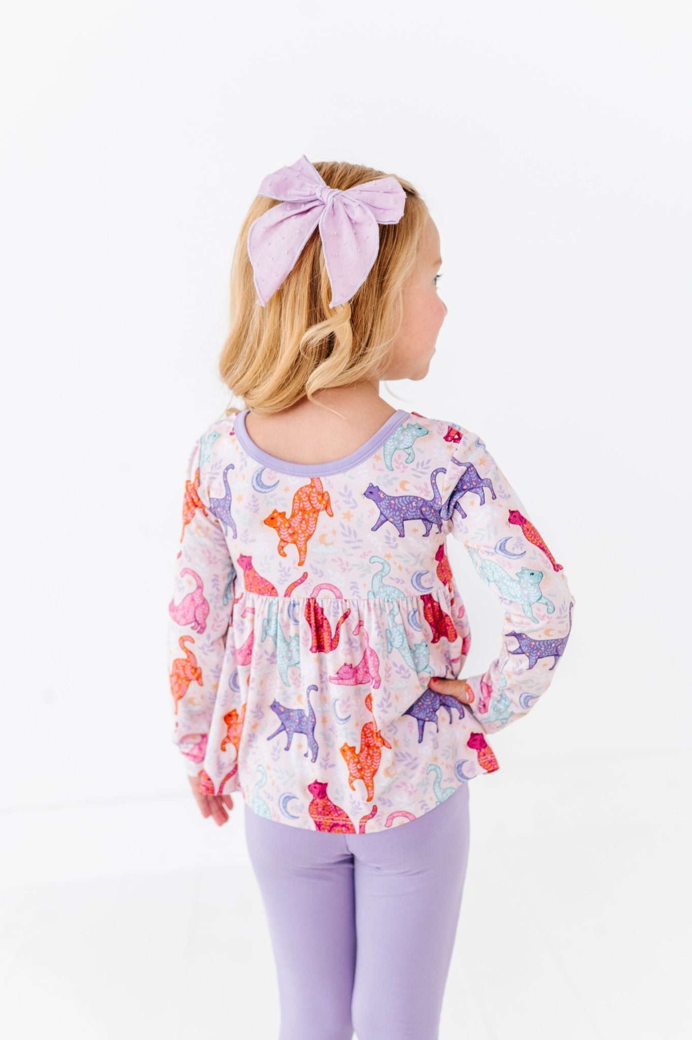 Peplum Top With Leggings - KOSMIC KITTIES - The Sleepy Sloth