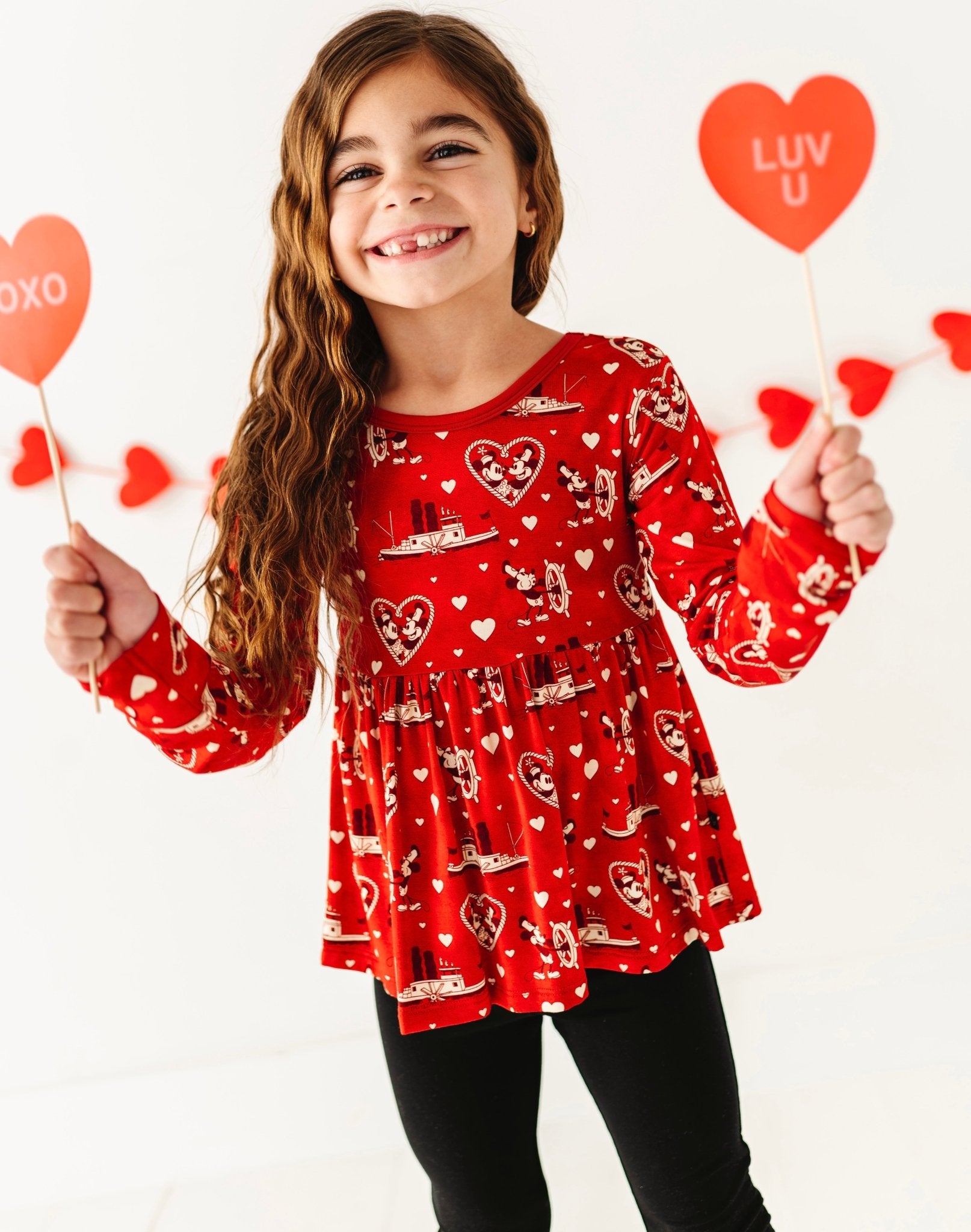 PEPLUM TOP WITH LEGGINGS - STEAMBOAT SWEETHEARTS - The Sleepy Sloth