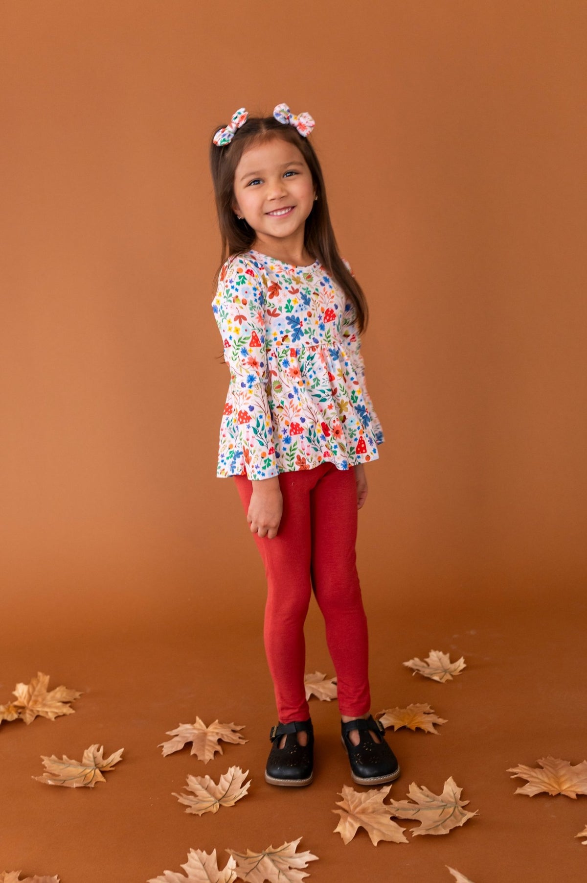Peplum Top With Leggings - Toadstool Meadows - The Sleepy Sloth