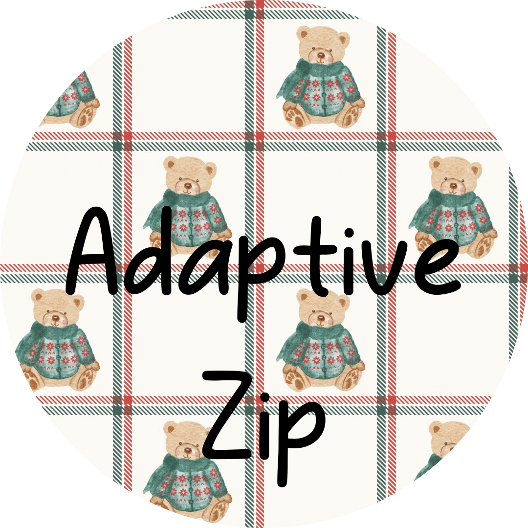 PREORDER ADAPTIVE ZIP JAMMIES* - BEARY MERRY PREORDER - The Sleepy Sloth