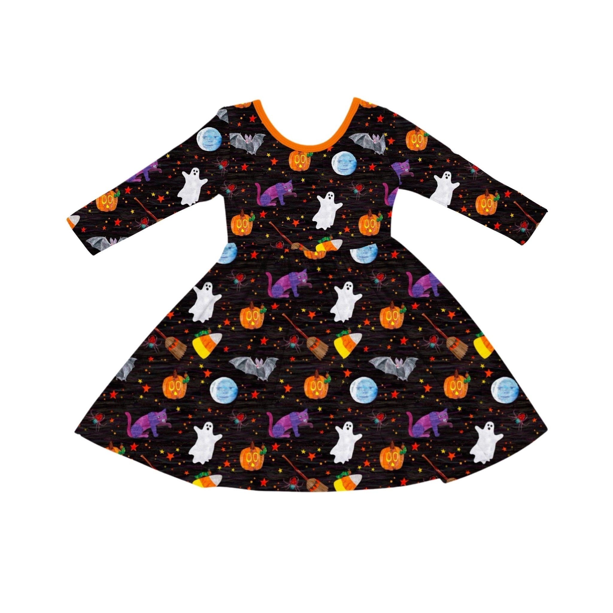 PREORDER LONG SLEEVE TWIRL DRESS - The World of Eric Carle™ CREEPY CRAWLY PREORDER - The Sleepy Sloth