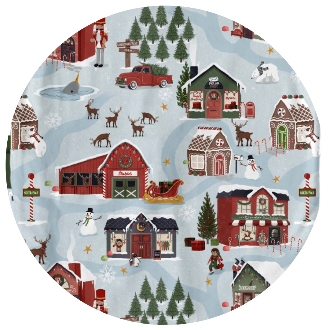 Preorder Men's Henley - Santa's Village - The Sleepy Sloth