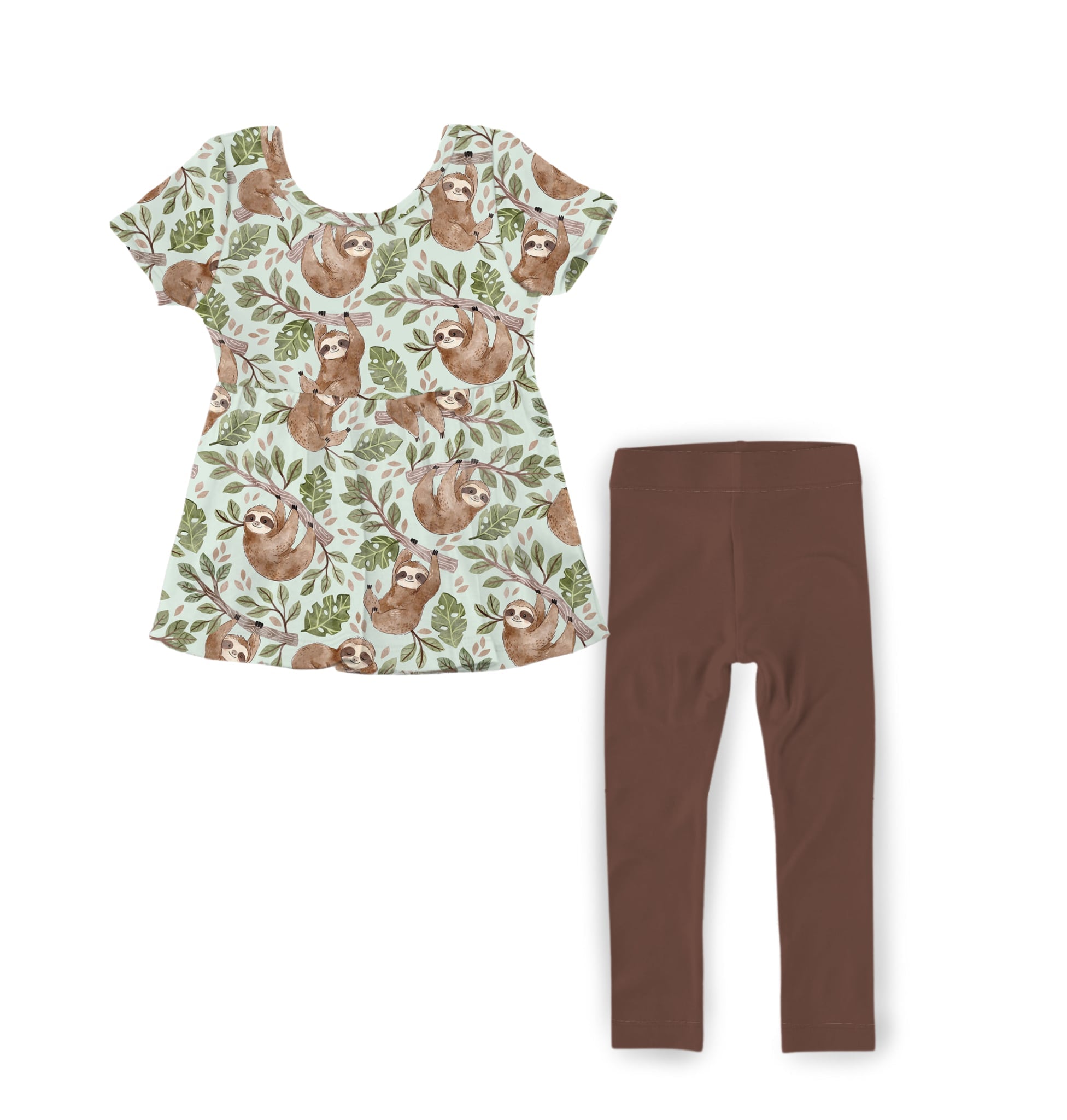 Preorder Peplum With Leggings - Hang Tight - The Sleepy Sloth