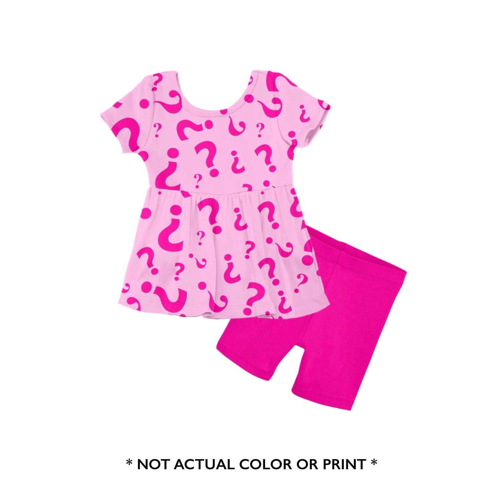 Preorder Peplum with Shorts - MYSTERY GIRL PRINT A - The Sleepy Sloth