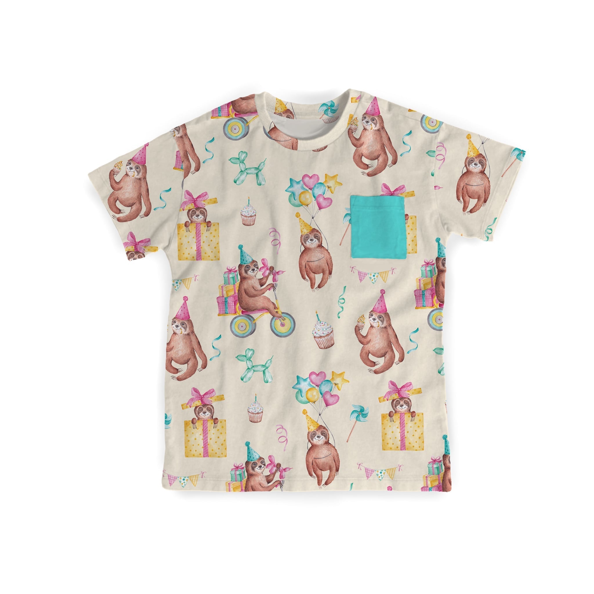 Preorder Pocket Tee - Sleepy Party - The Sleepy Sloth