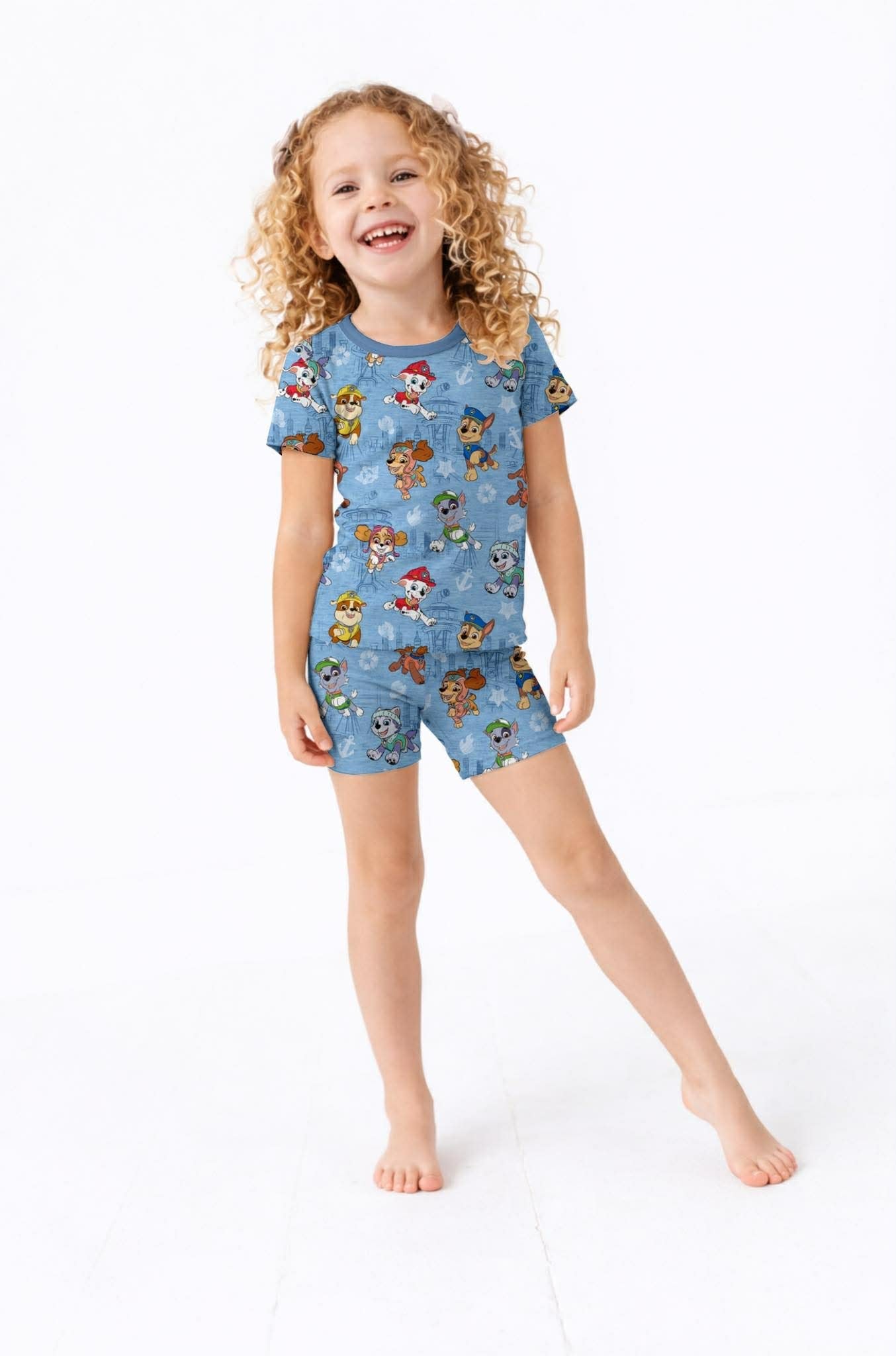 PREORDER SHORT TWO PIECE JAMMIES - PAW PATROL™ ON A ROLL! (BLUE) - The Sleepy Sloth