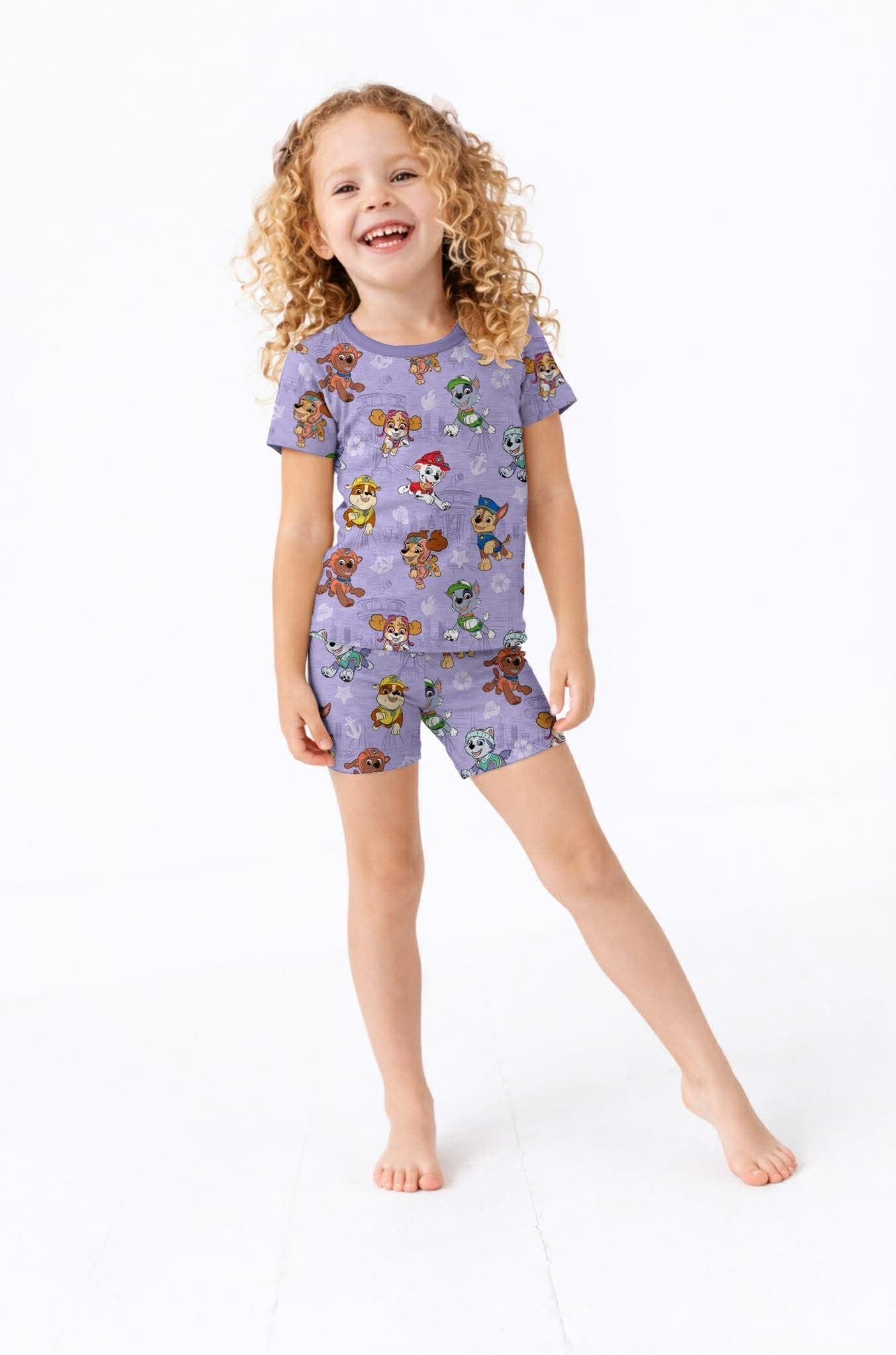 PREORDER SHORT TWO PIECE JAMMIES - PAW PATROL™ ON A ROLL! (LILAC) - The Sleepy Sloth