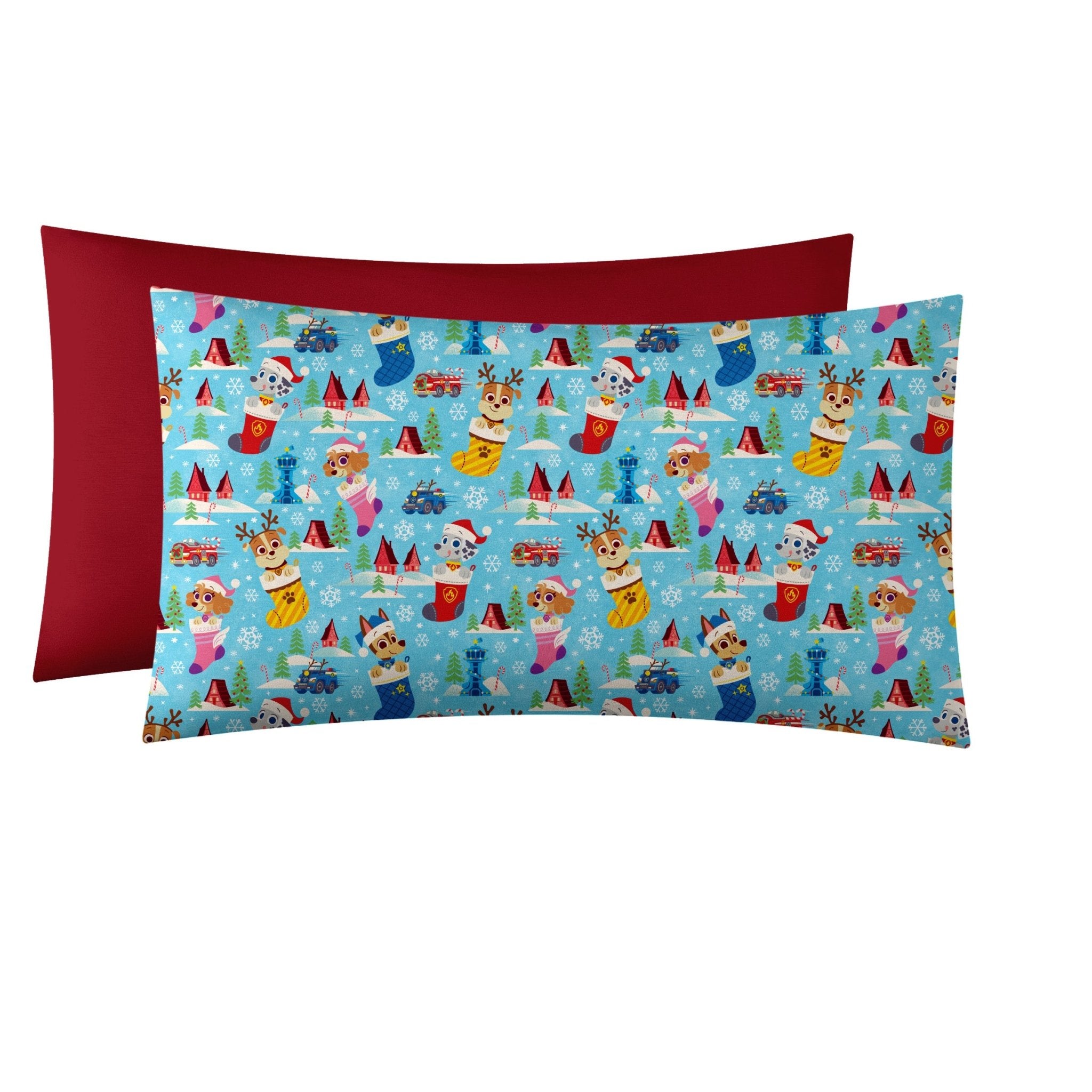 Preorder Standard Pillow Case Set - Paw Patrol™ Deck the PAWs - The Sleepy Sloth