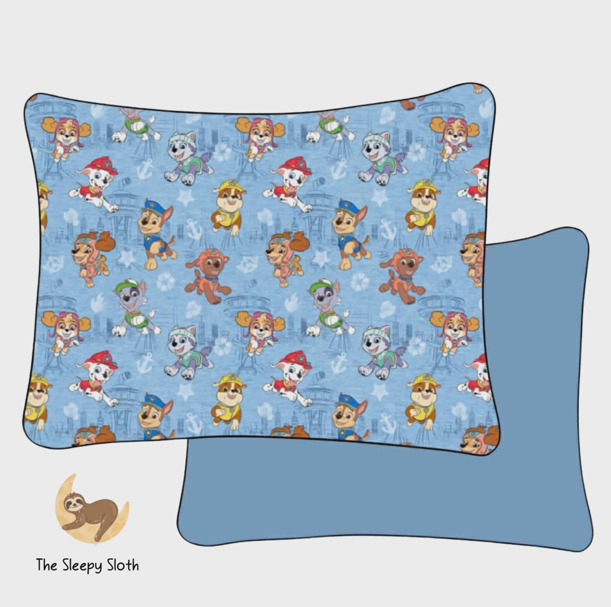 PREORDER STANDARD PILLOW CASE SET - PAW PATROL™ ON A ROLL! (BLUE) - The Sleepy Sloth