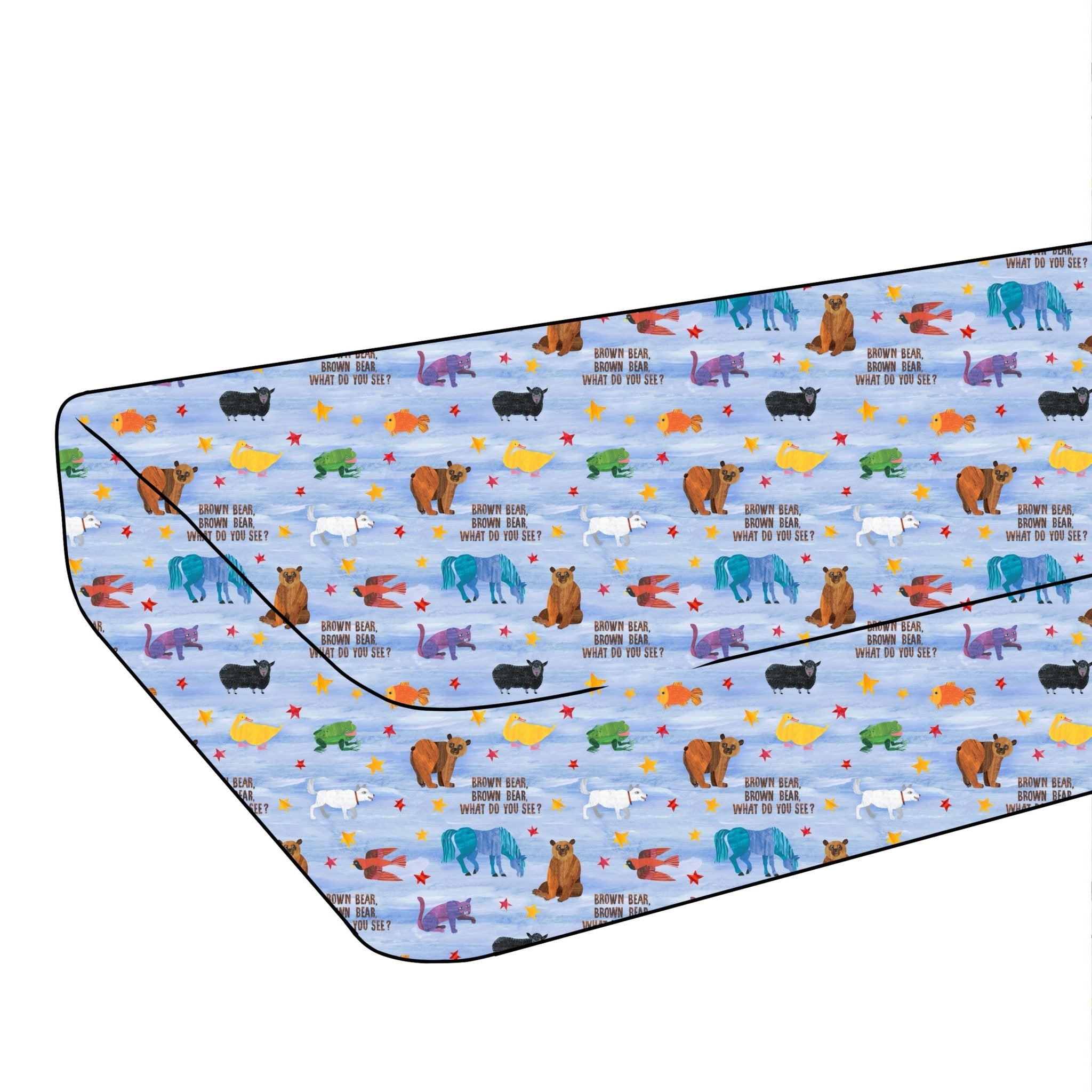 PREORDER TWIN FITTED SHEET - Eric Carle™ BROWN BEAR BROWN BEAR - The Sleepy Sloth
