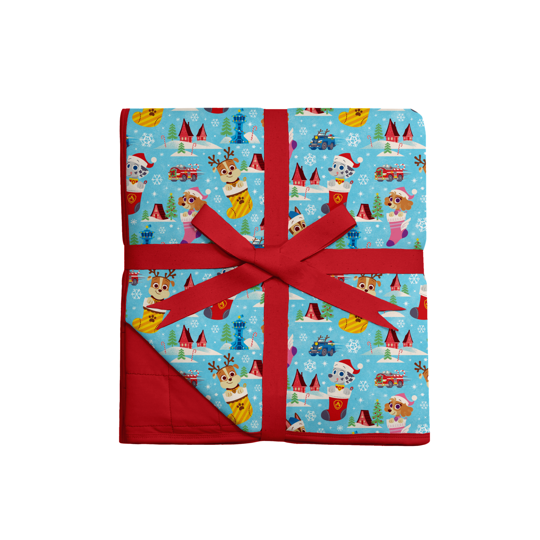 Preorder Twin Quilted Blankie - Paw Patrol™ Deck the PAWs - The Sleepy Sloth