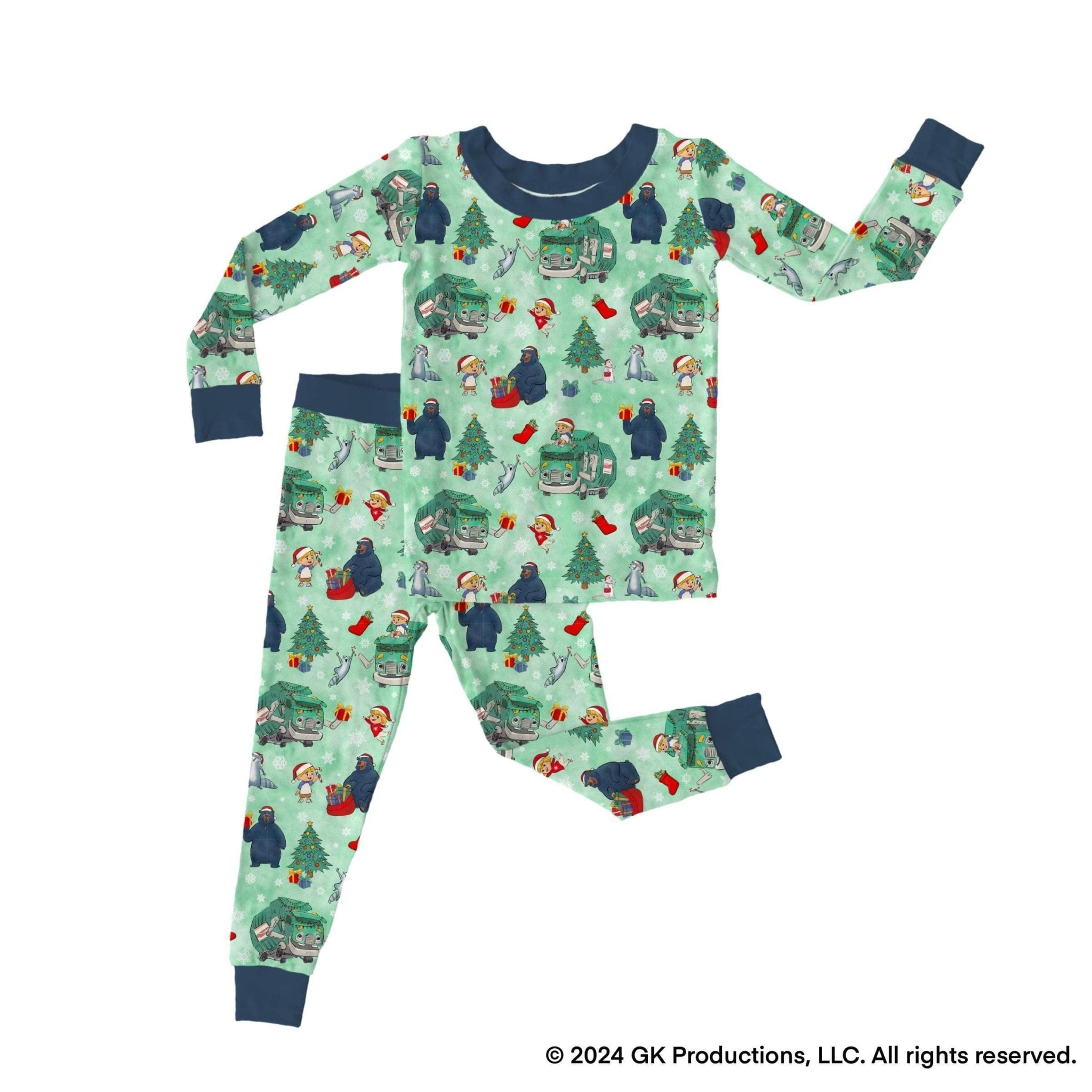 PREORDER TWO PIECE JAMMIES - A TRASH TRUCK CHRISTMAS - The Sleepy Sloth