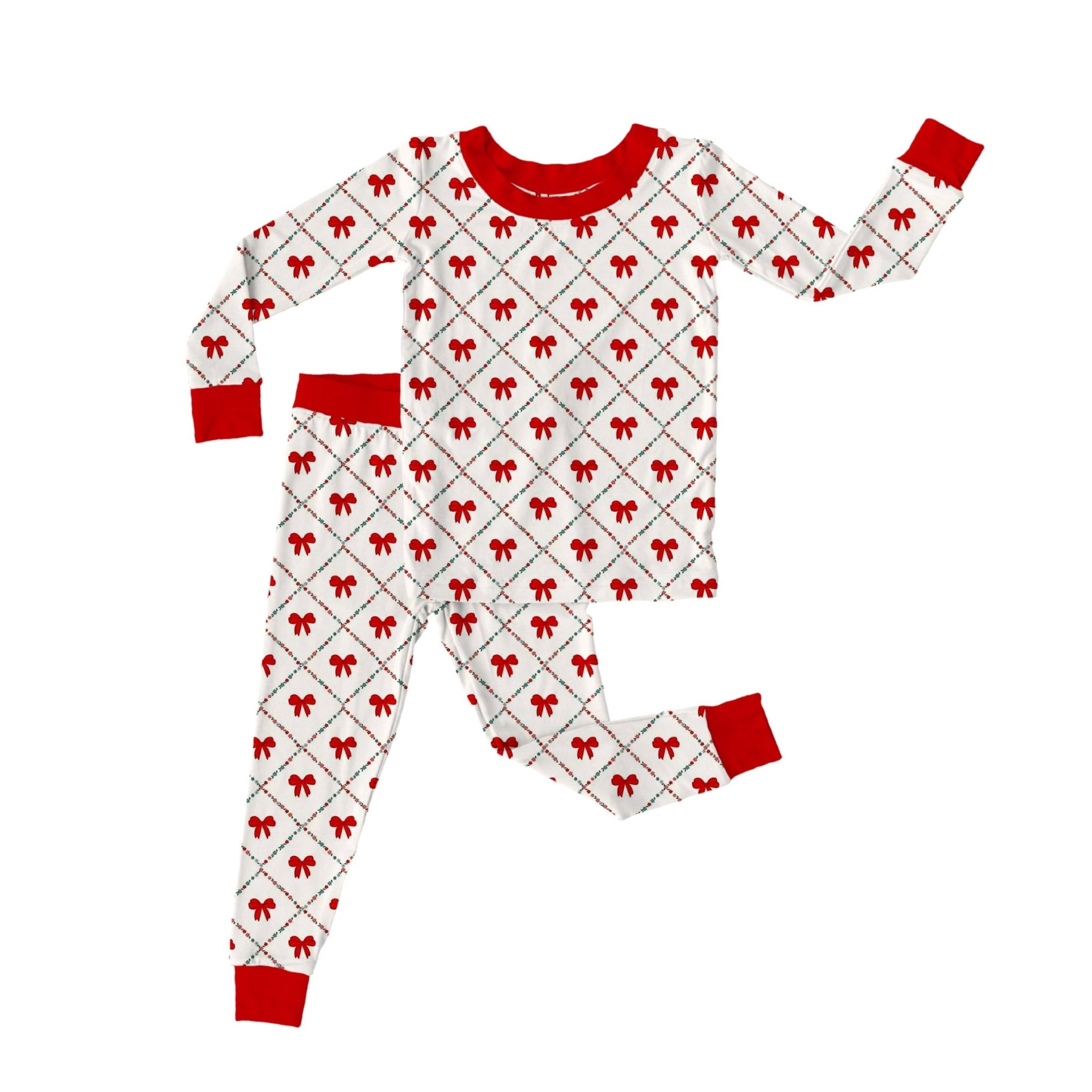 PREORDER TWO PIECE JAMMIES* - BOW HO HO PREORDER - The Sleepy Sloth