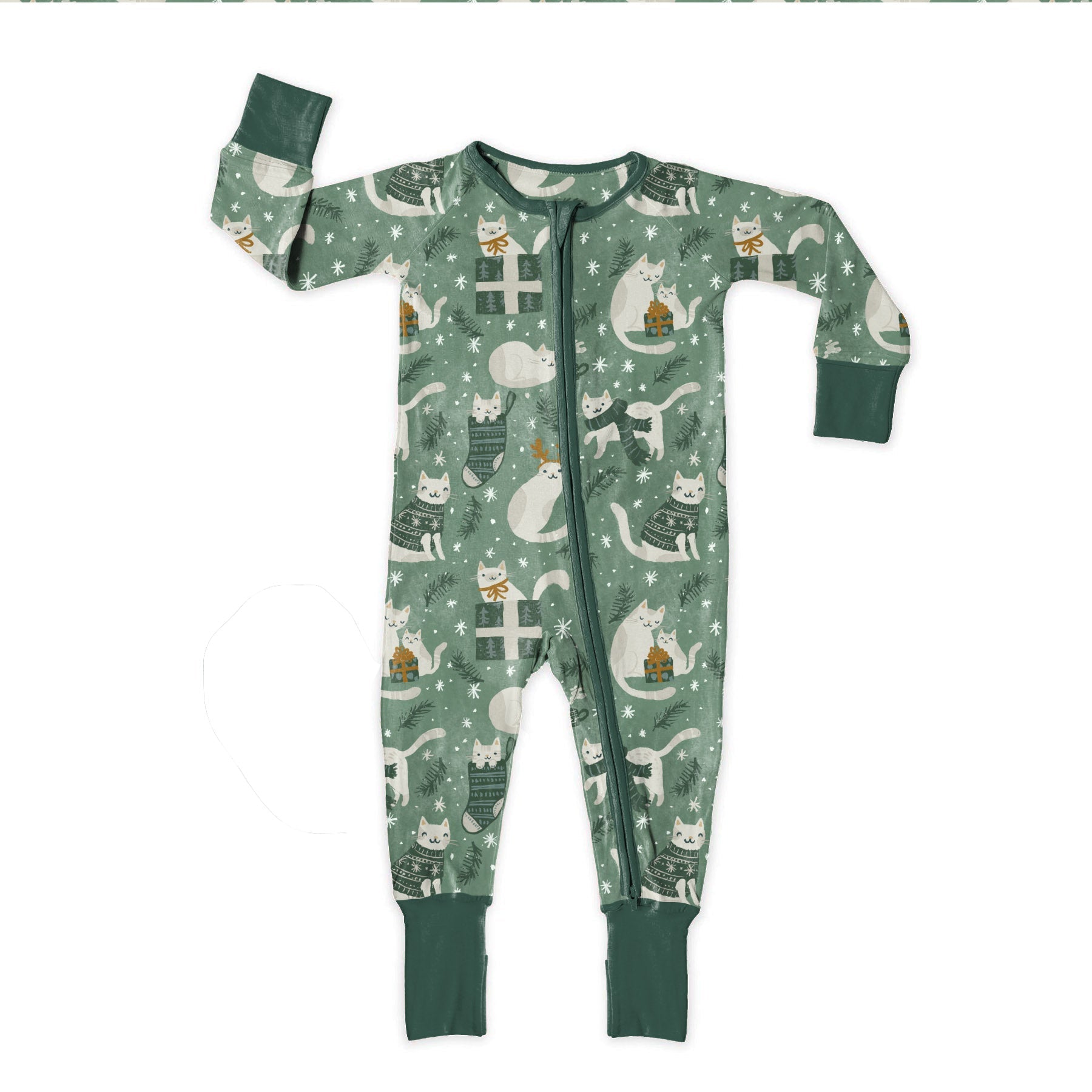 Preorder Zip Jammies - Meowy & Bright - The Sleepy Sloth