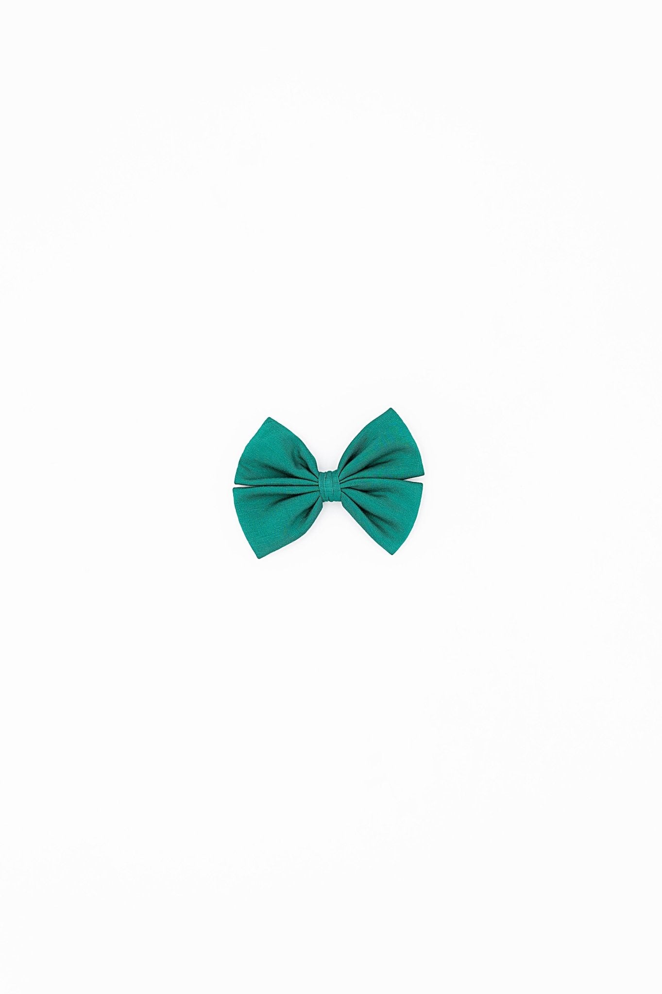 PRESALE ALLIGATOR CLIP SOLID BIG BOW - EVERGREEN - The Sleepy Sloth