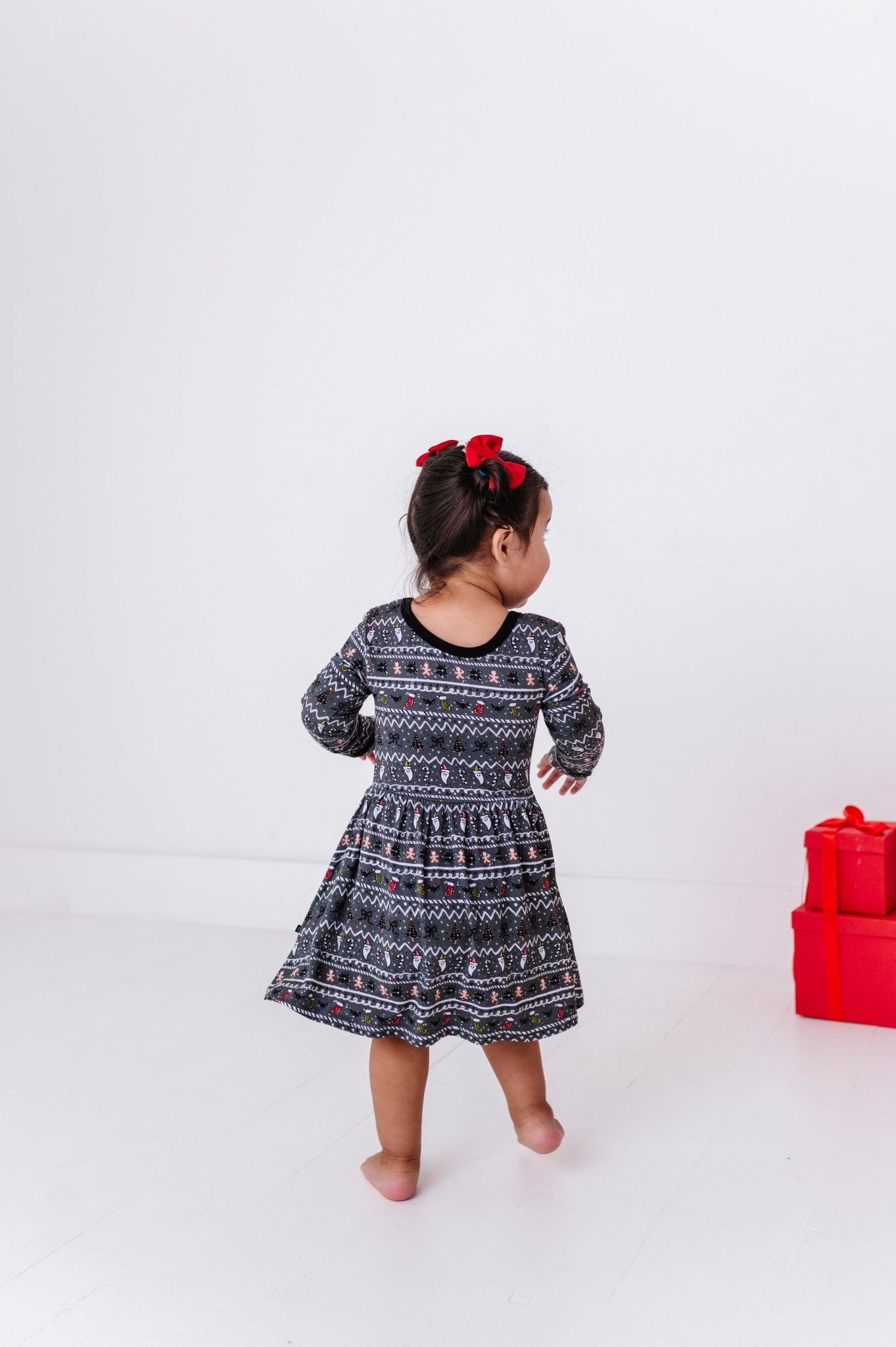 PRESALE LONG SLEEVE TWIRL DRESS - BOO HUMBUG - The Sleepy Sloth
