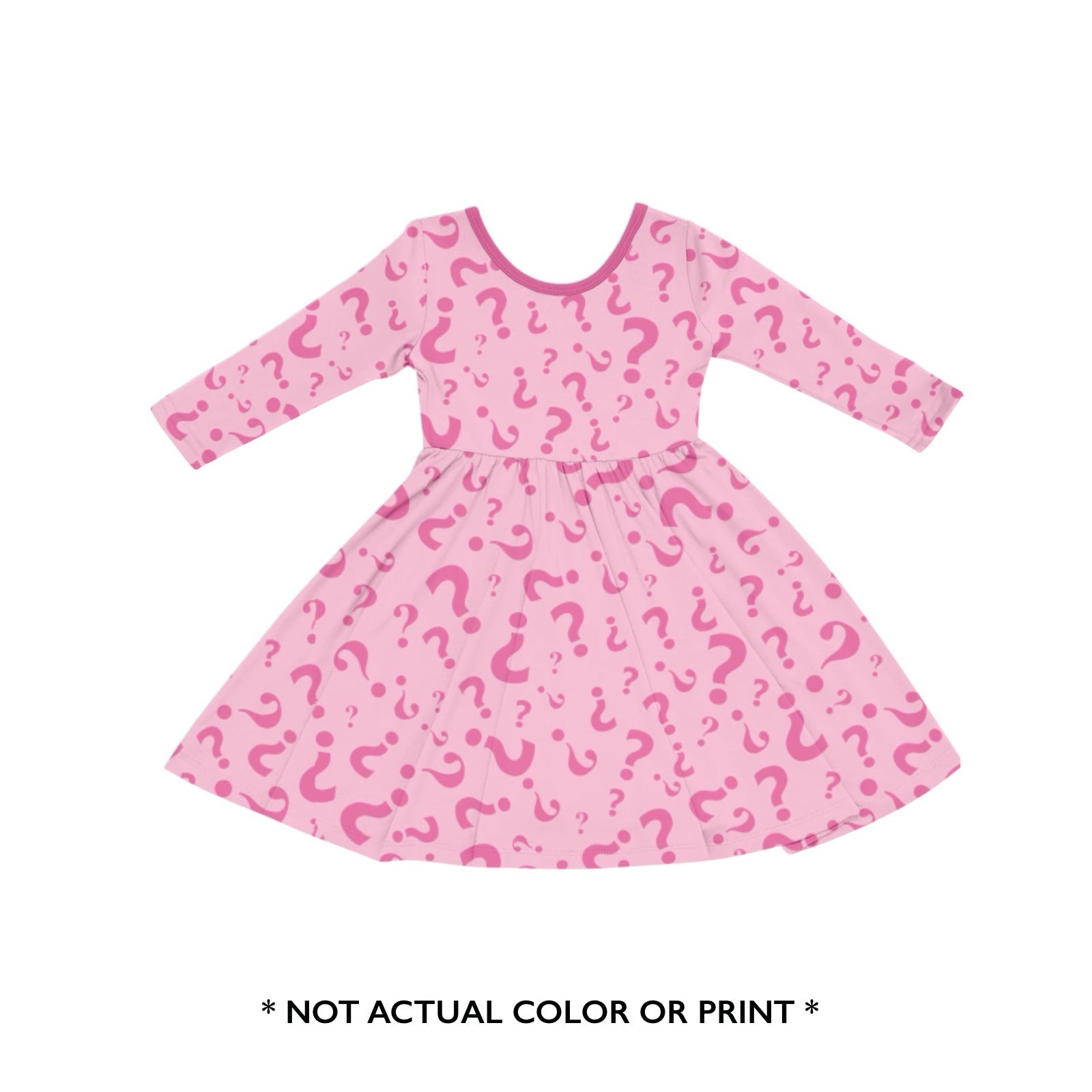PRESALE LONG SLEEVE TWIRLIE DRESS - MYSTERY GIRL PRINT A - The Sleepy Sloth