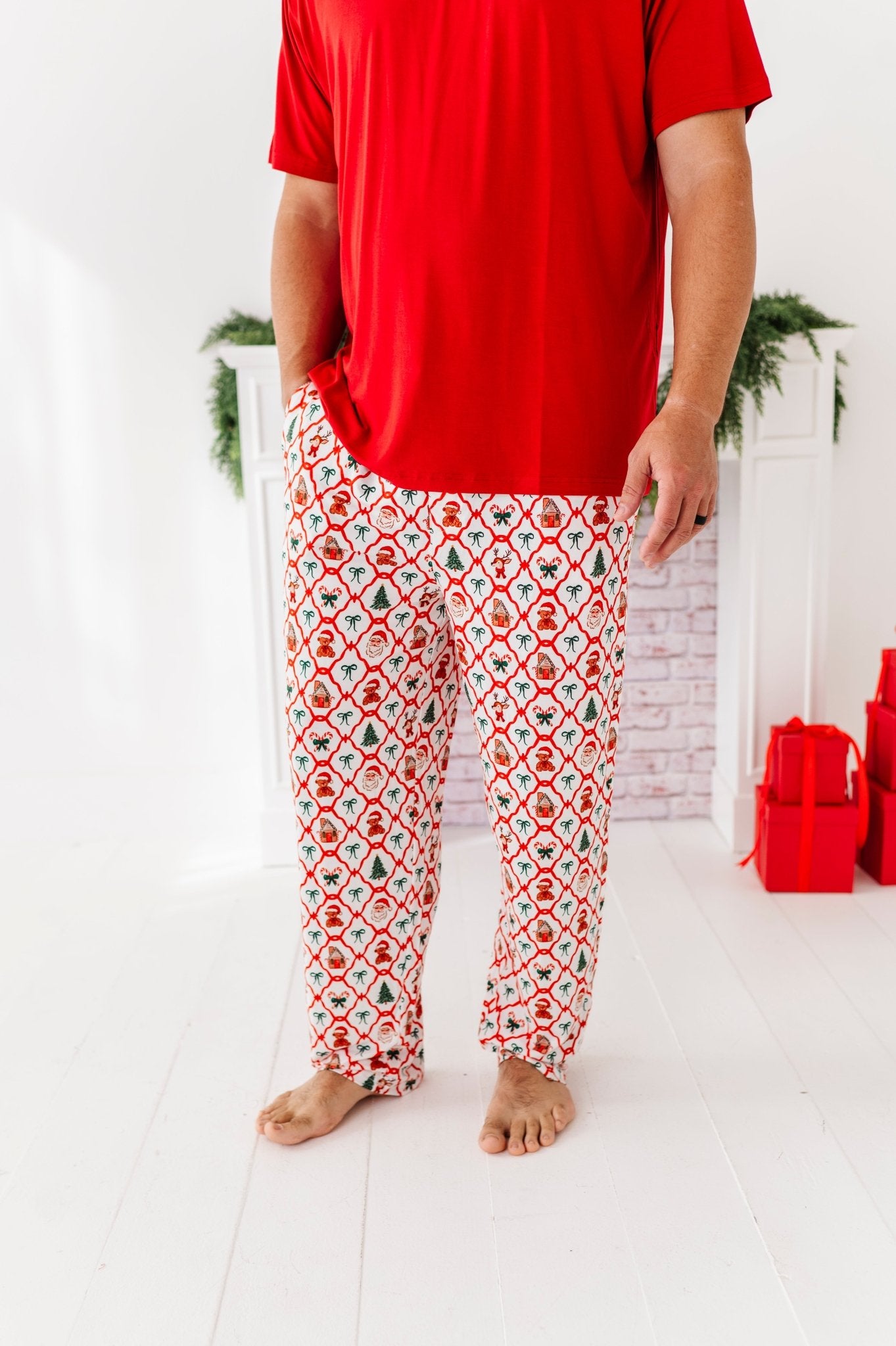 PRESALE MEN'S SLEEPY PANTS - PEPPERMINT PARADE - The Sleepy Sloth