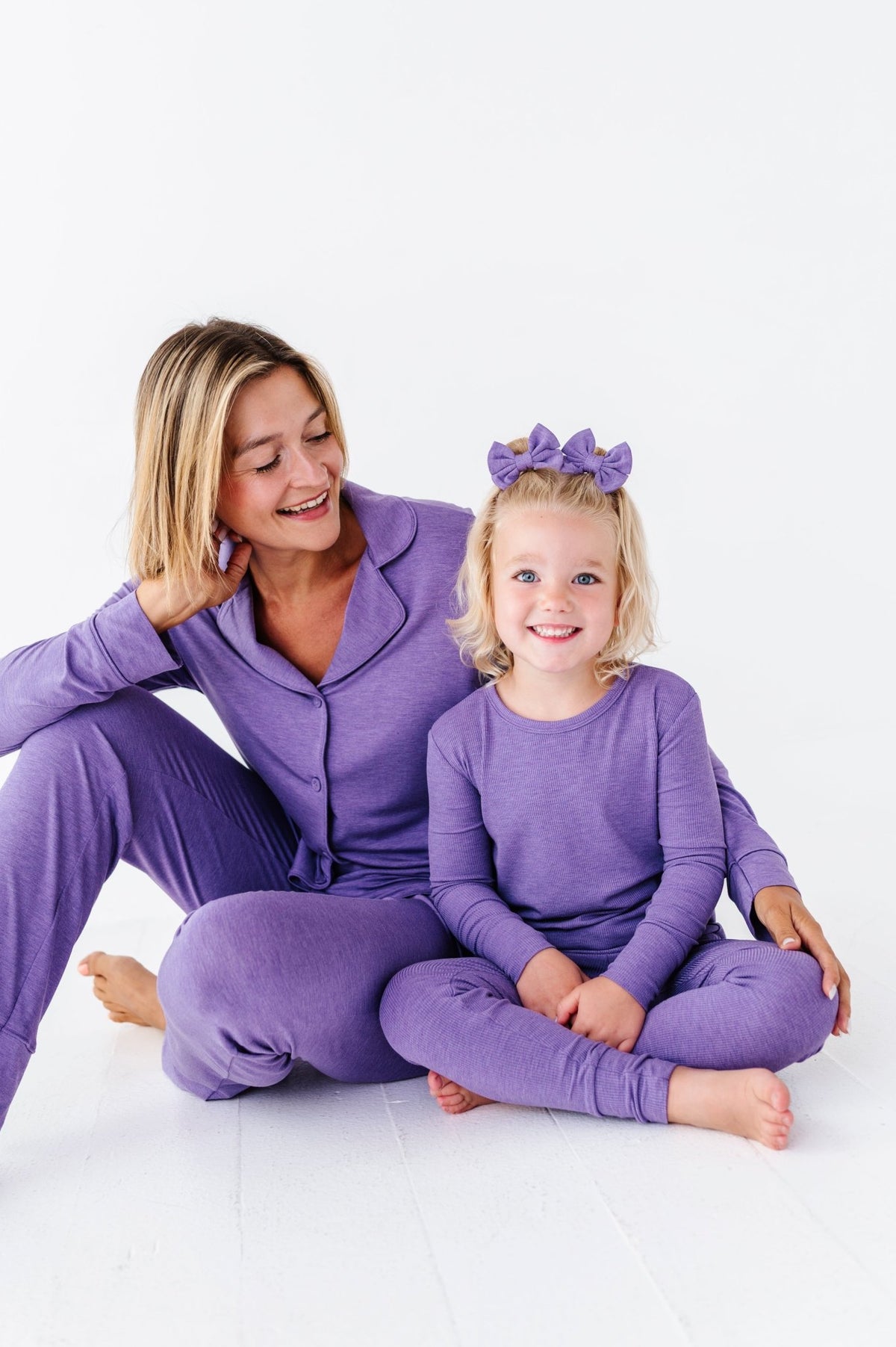 Ribbed Solid Two Piece Jammies - Wisteria - The Sleepy Sloth