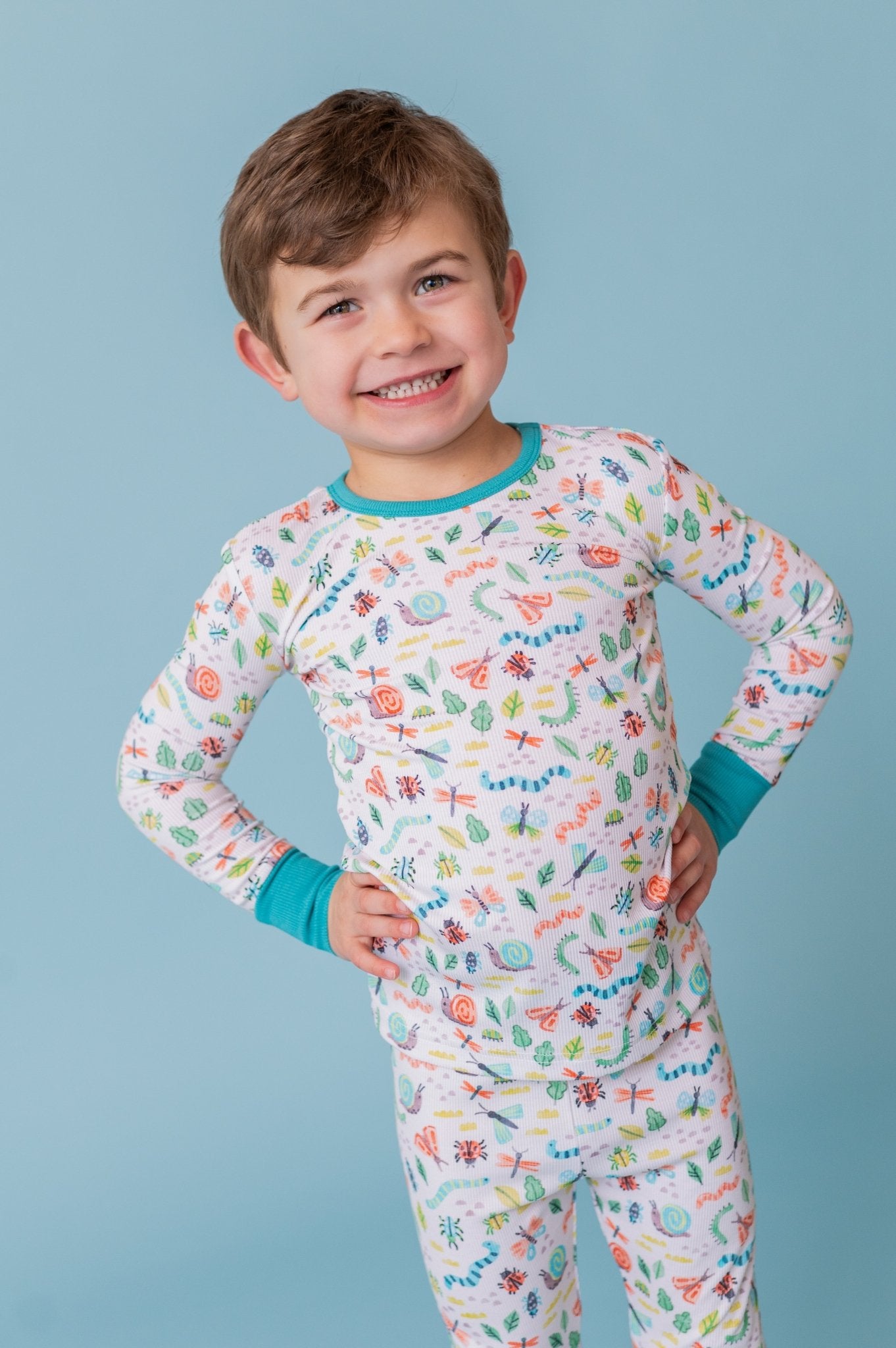 RIBBED TWO PIECE JAMMIES - SNUGGLE BUGS - The Sleepy Sloth