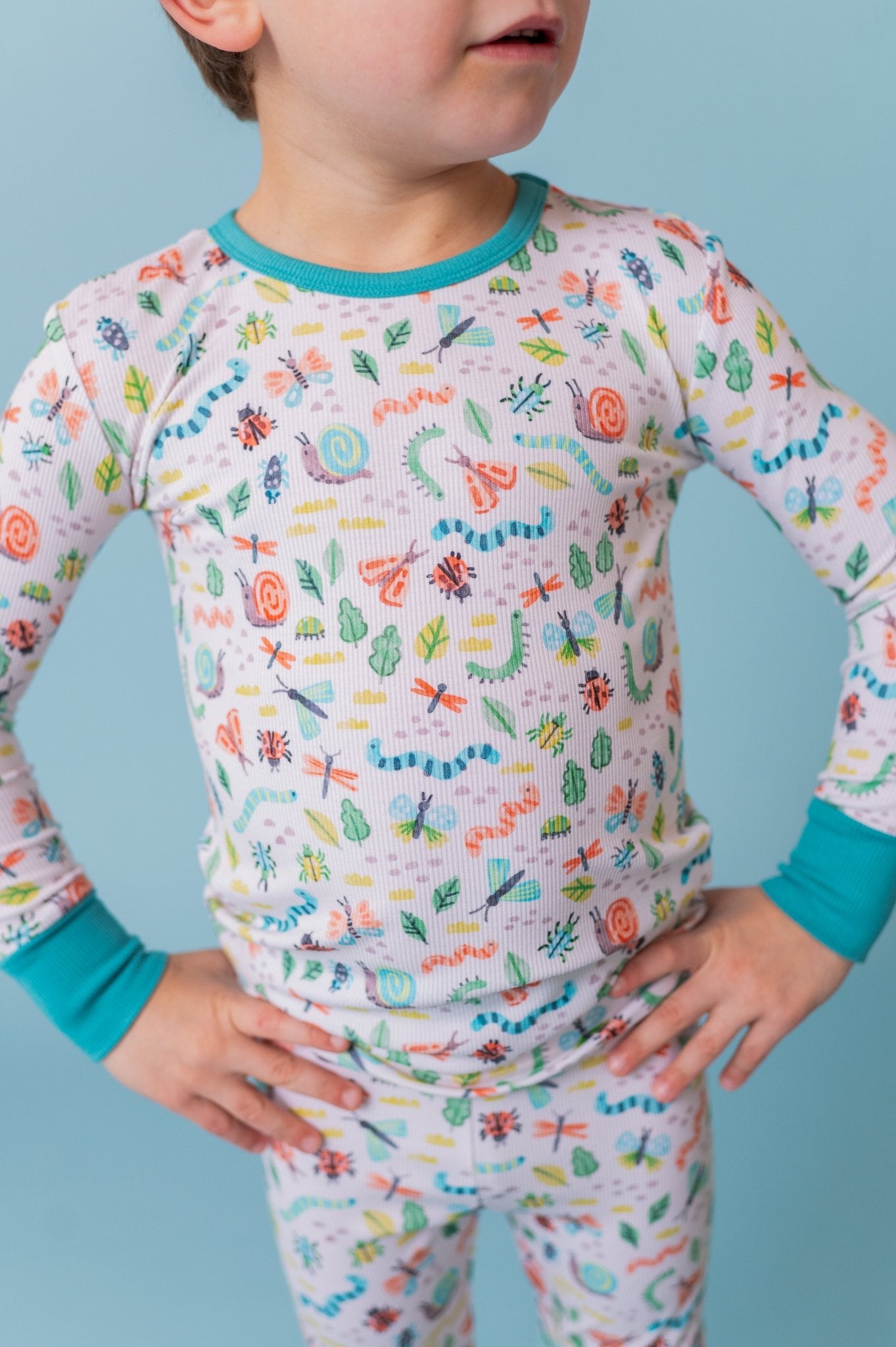 RIBBED TWO PIECE JAMMIES - SNUGGLE BUGS - The Sleepy Sloth