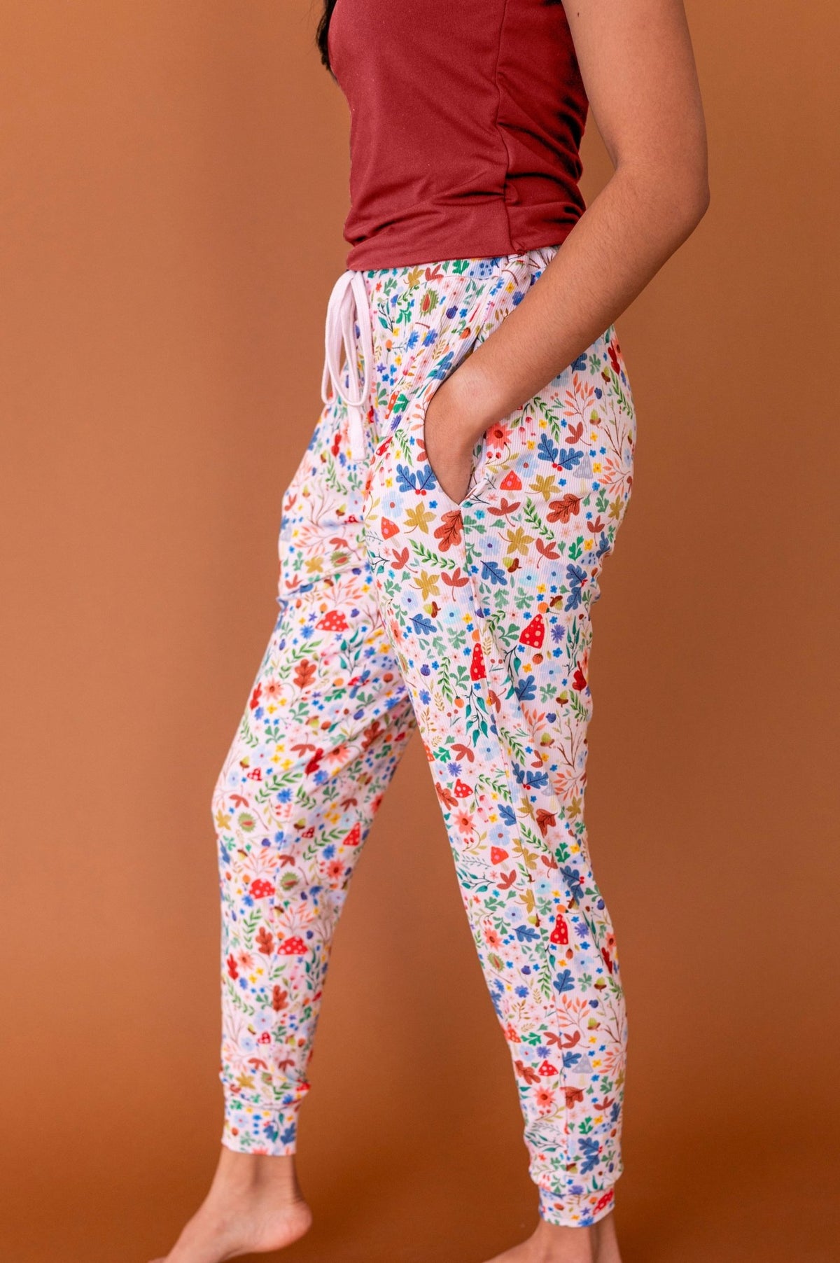 Ribbed Women's Sleepy Pants- Toadstool Meadow - The Sleepy Sloth