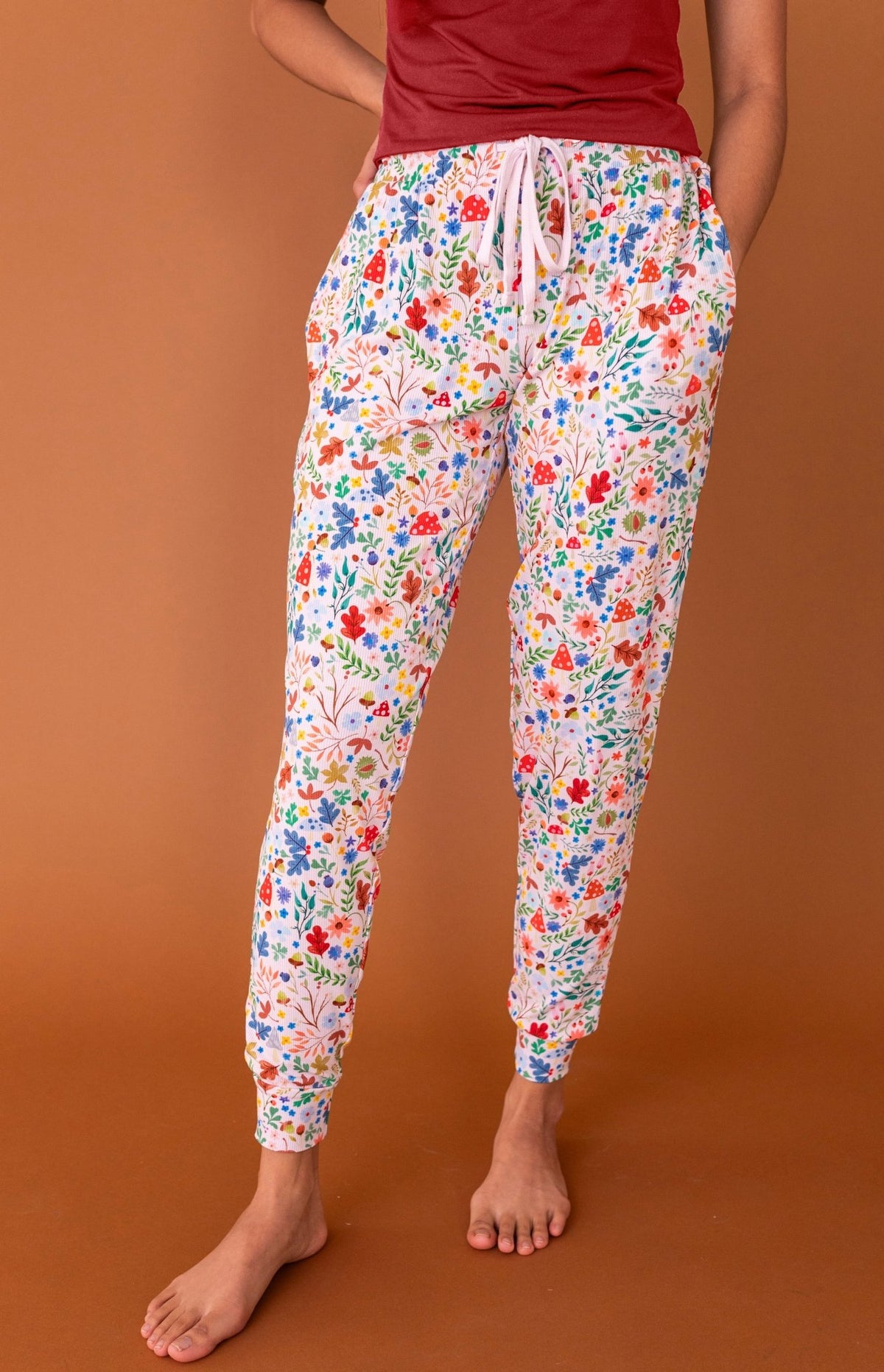Ribbed Women's Sleepy Pants- Toadstool Meadow - The Sleepy Sloth