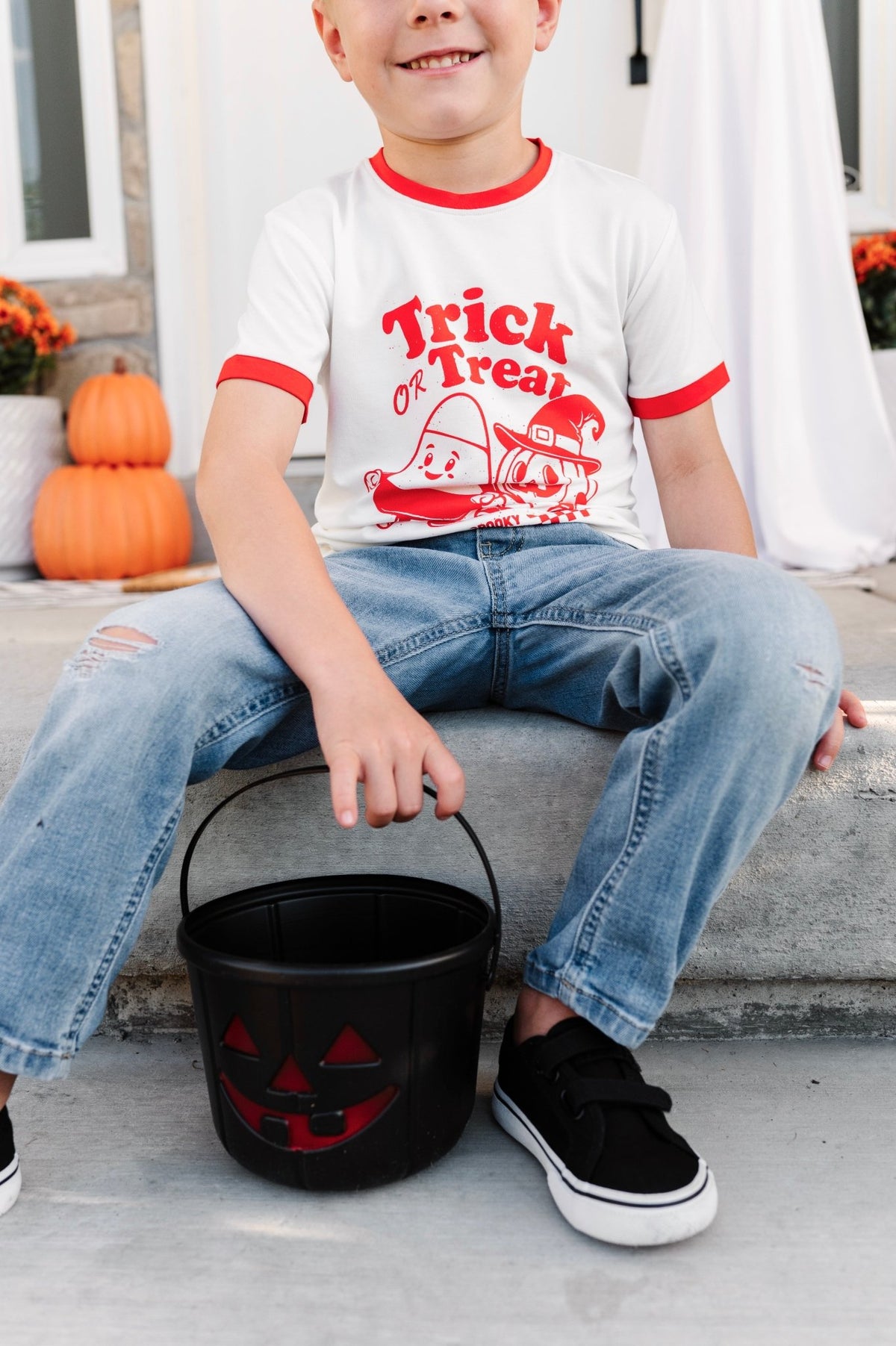 Ringer Tee - Trick Or Treat - The Sleepy Sloth