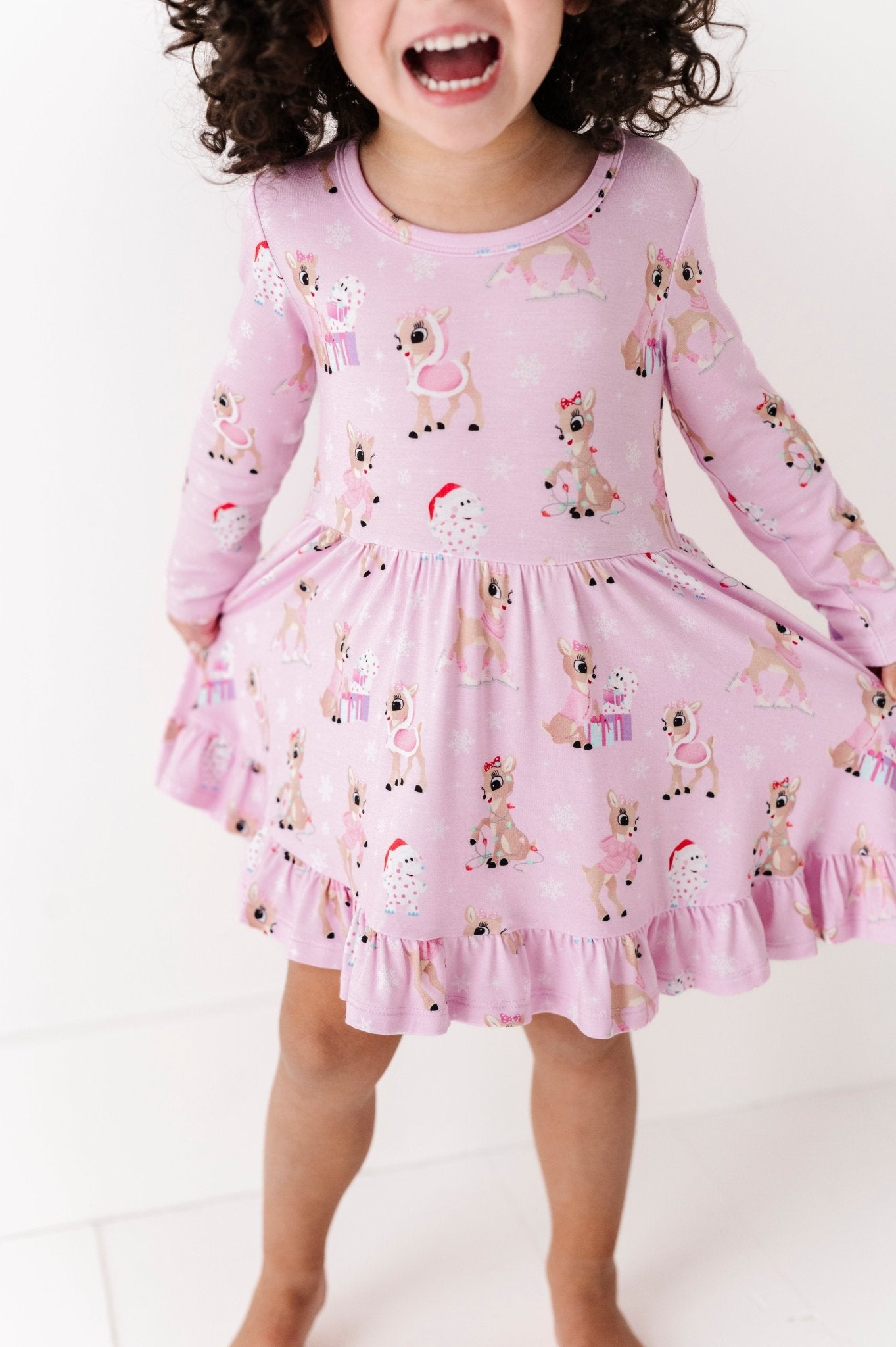 RUFFLE TWIRL DRESS - CLARICE - The Sleepy Sloth