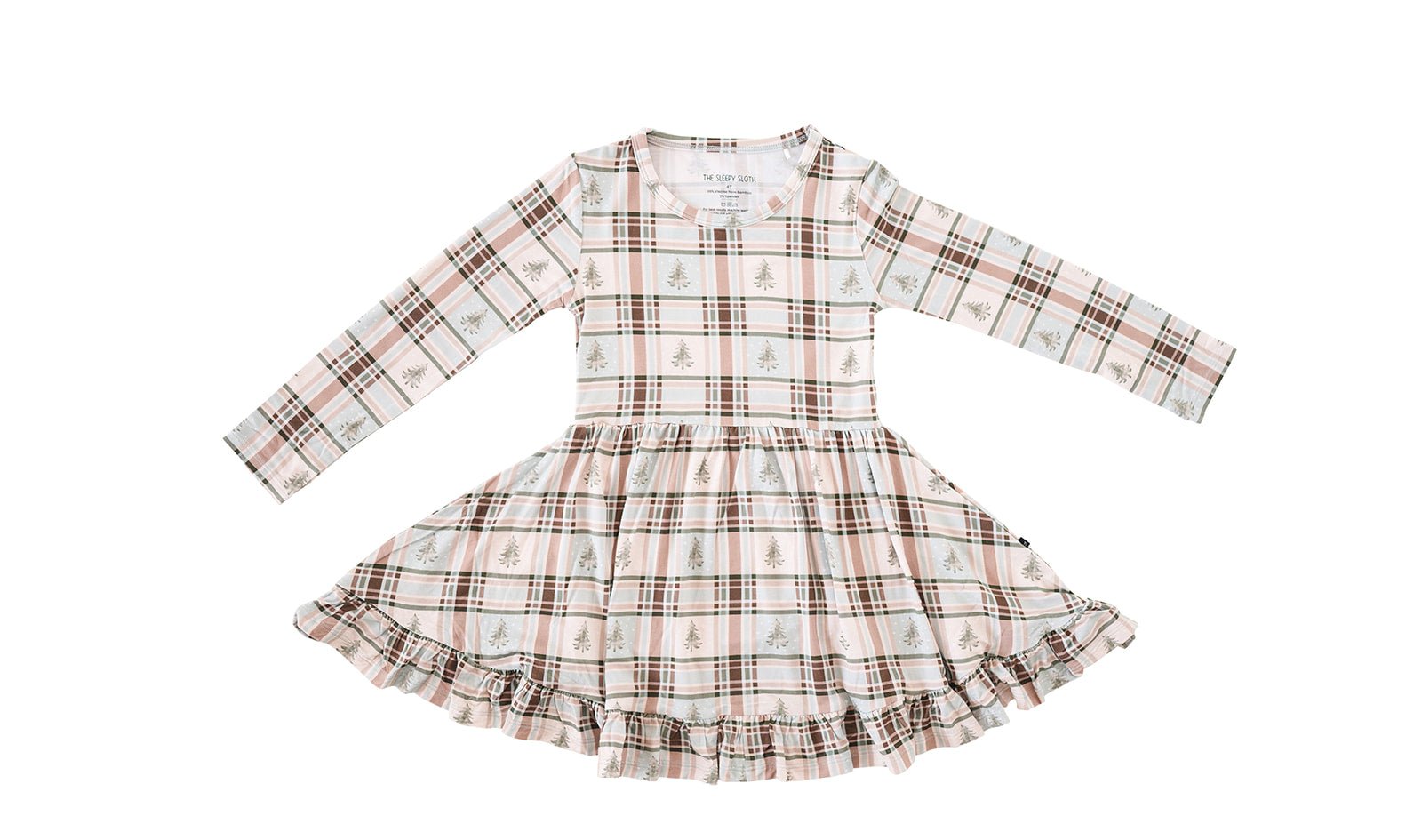 RUFFLE TWIRL DRESS - HOLIDAY PLAID - The Sleepy Sloth