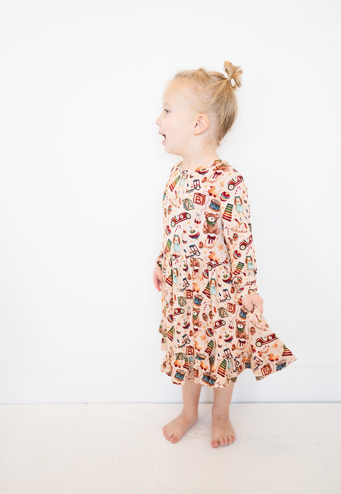 RUFFLE TWIRL DRESS - SANTAS WORKSHOP - The Sleepy Sloth