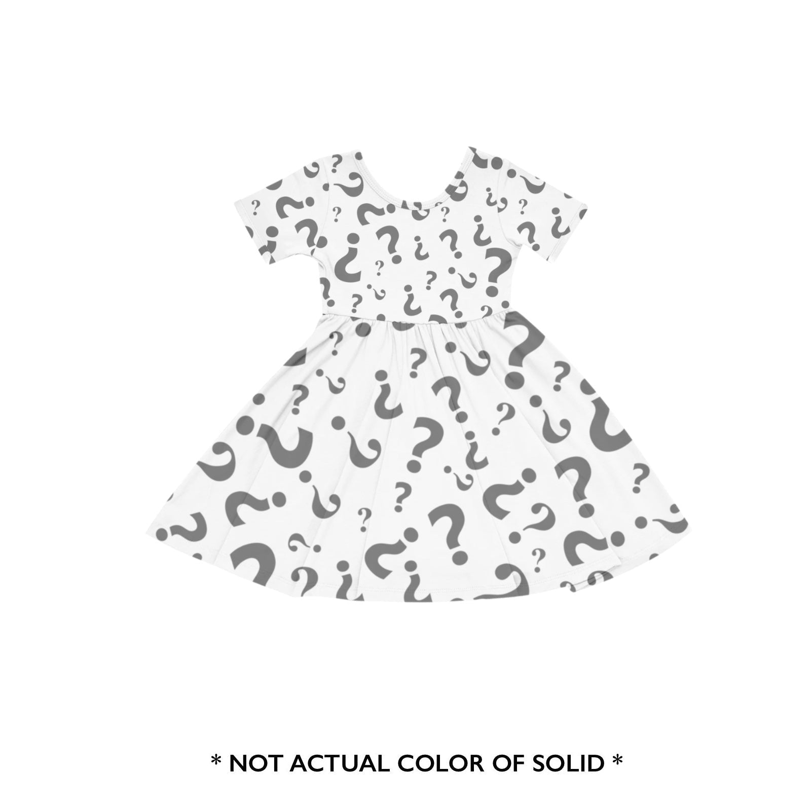 SHORT SLEEVE TWIRLIE DRESS - MYSTERY SOLID GIRL - The Sleepy Sloth