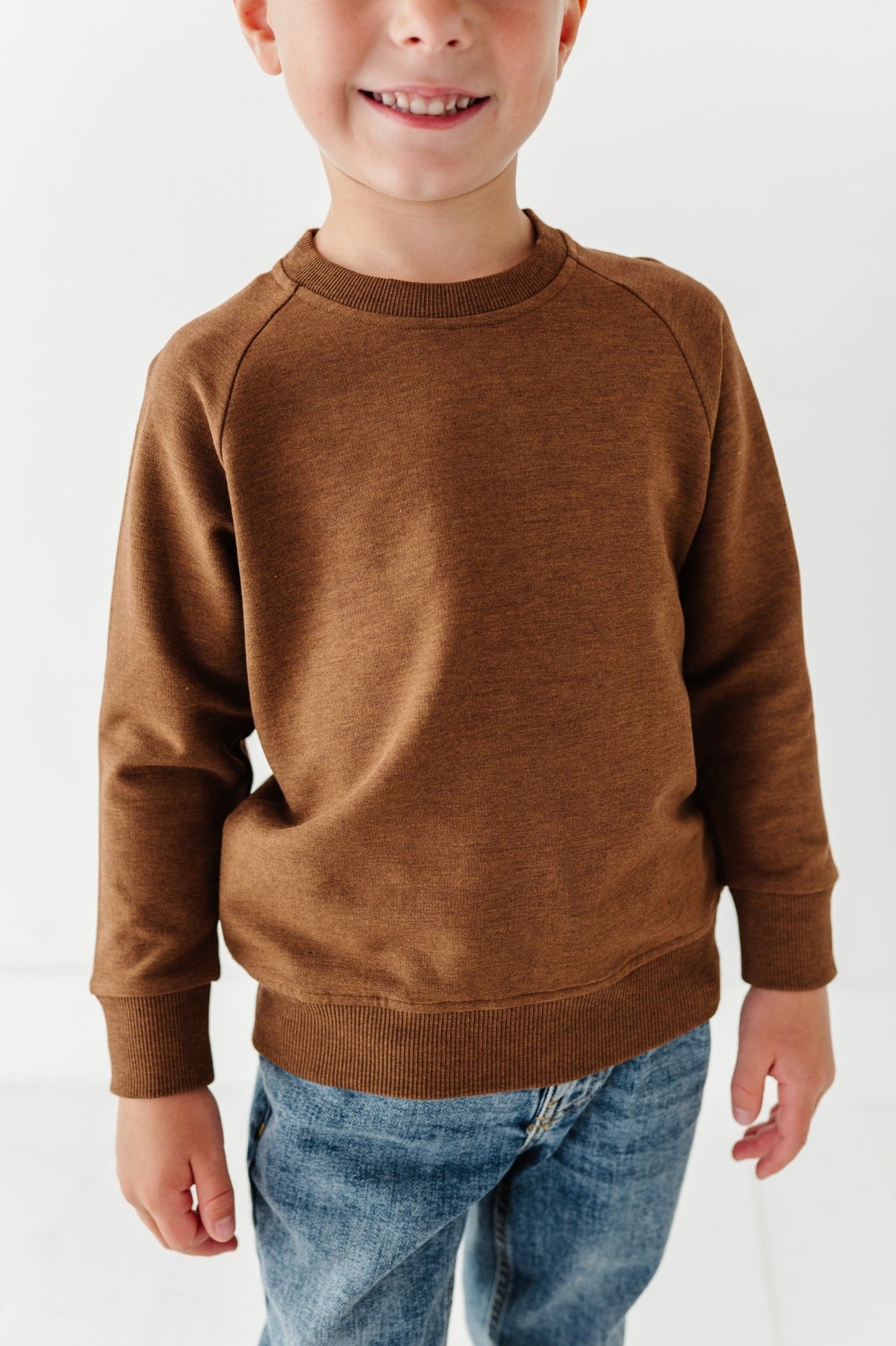 Solid Crewneck - Chestnut - The Sleepy Sloth