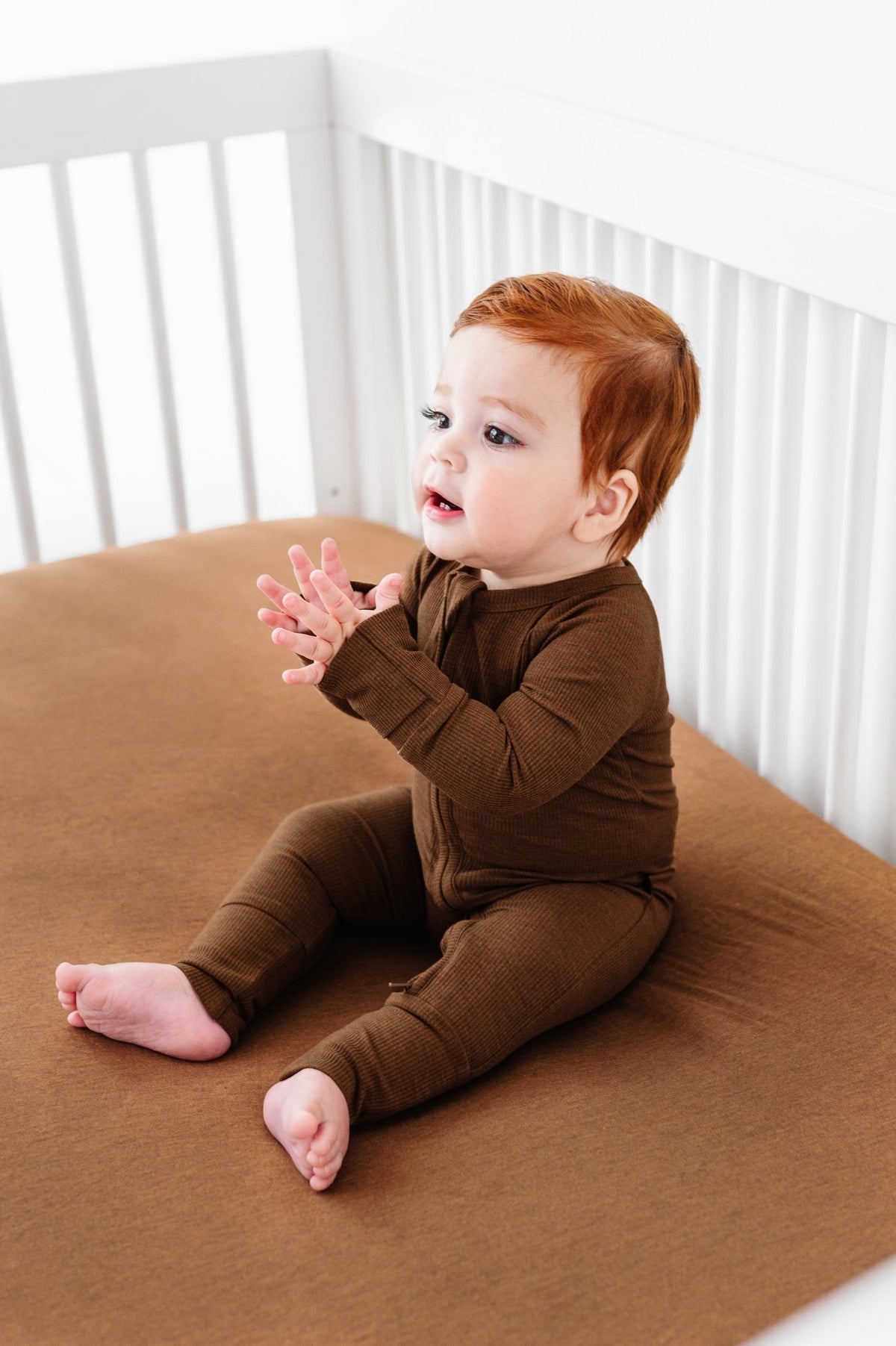 Solid Crib Sheet - Chestnut - The Sleepy Sloth