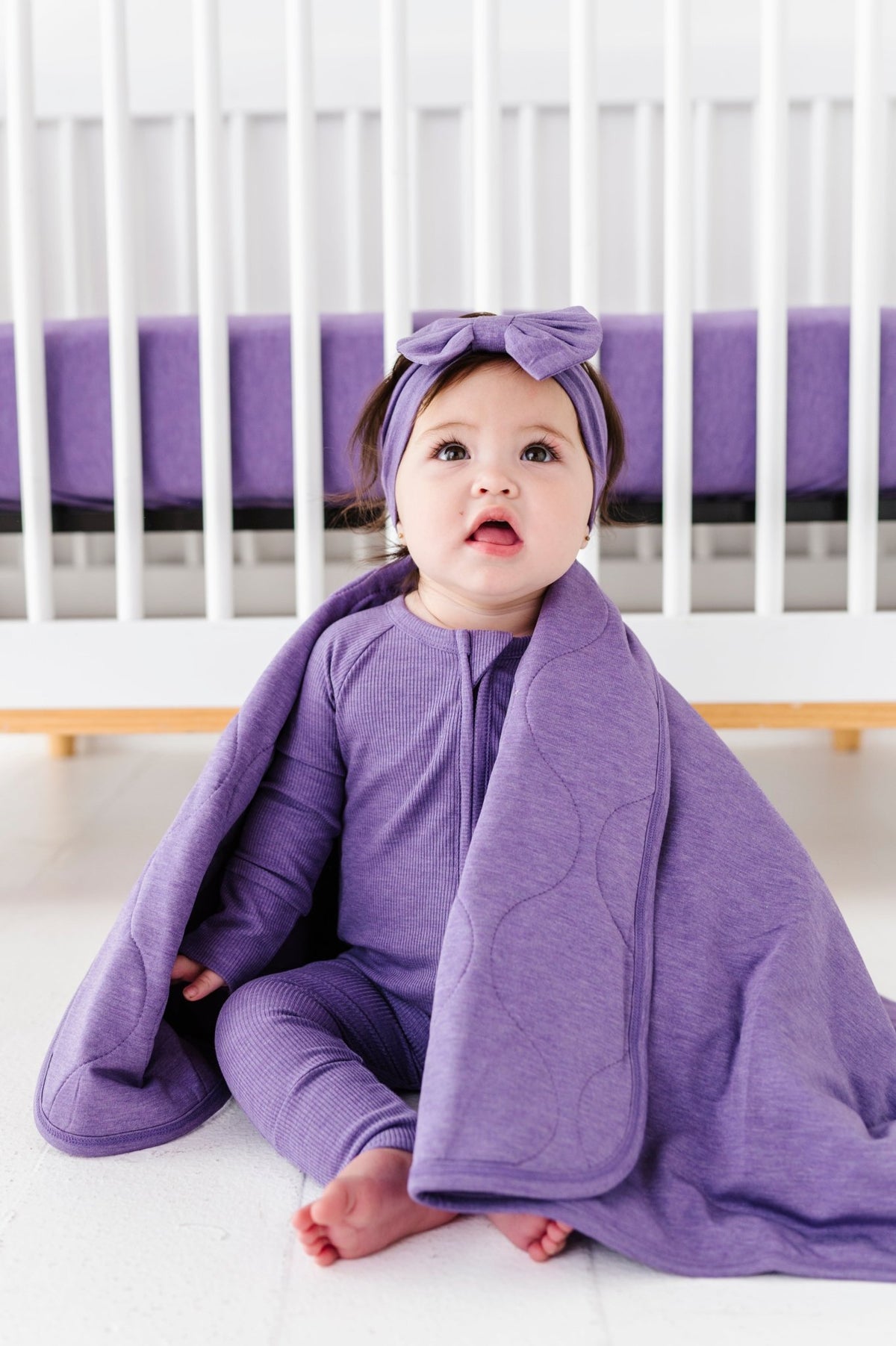 Solid Crib Sheet - Wisteria - The Sleepy Sloth