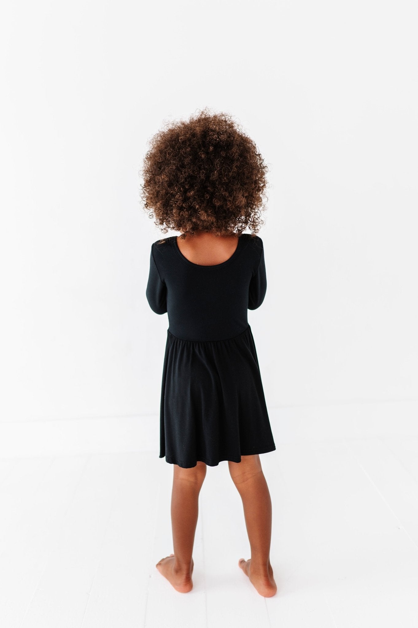 Solid Long Sleeve Twirl Dress - MIDNIGHT - The Sleepy Sloth