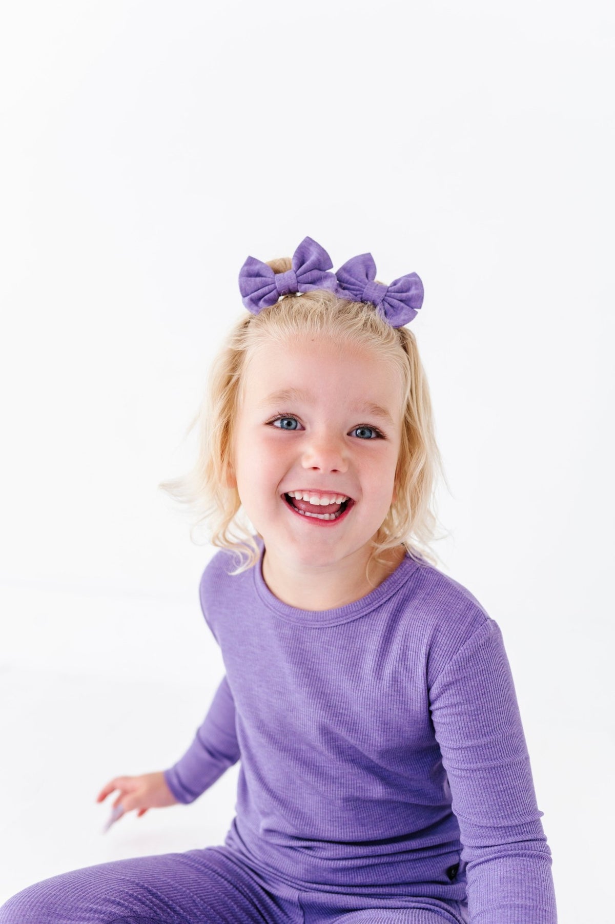 Solid Mini Clip Bows - Wisteria - The Sleepy Sloth