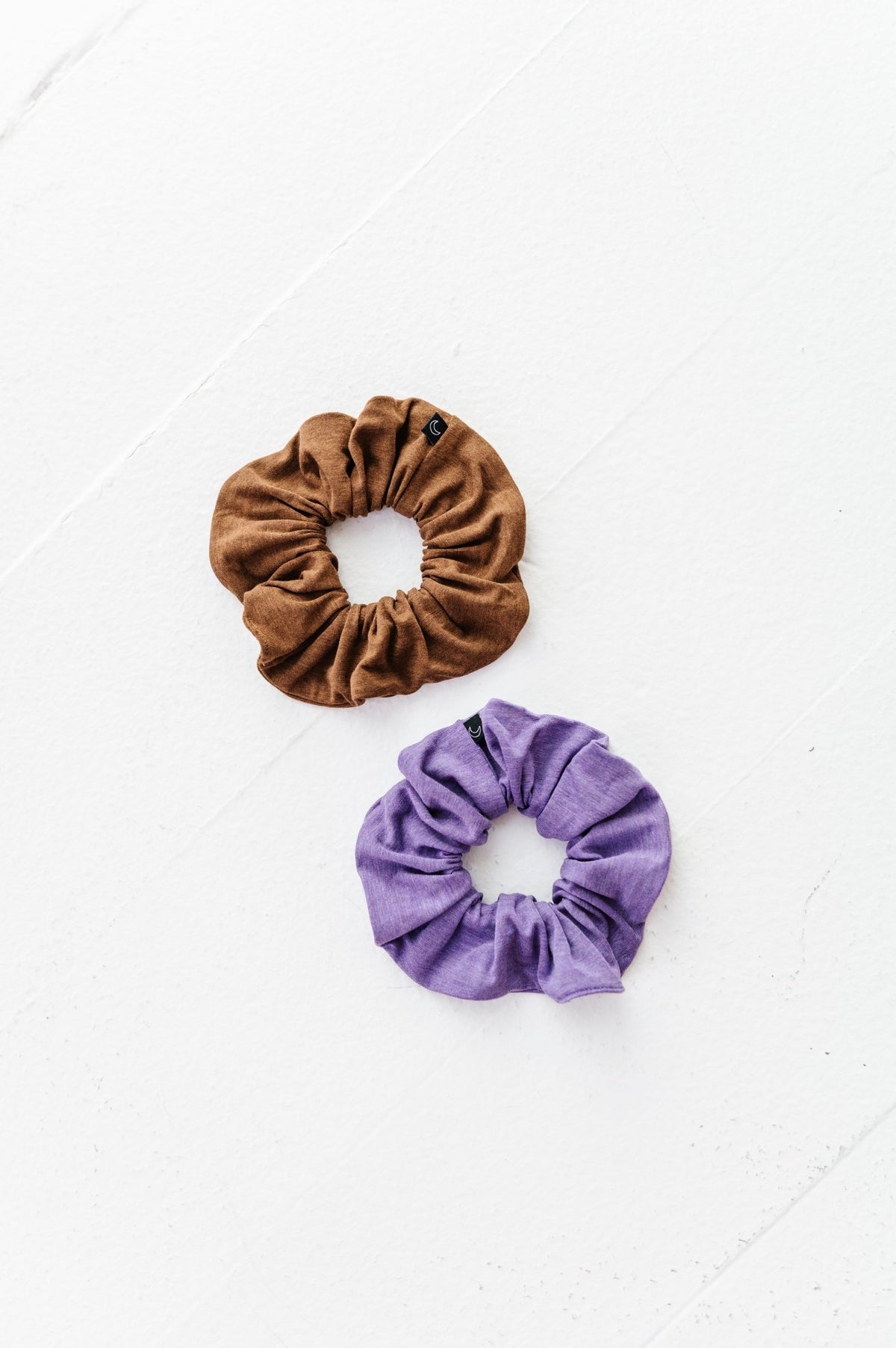 Solid Scrunchie Set - Chestnut & Wisteria - The Sleepy Sloth
