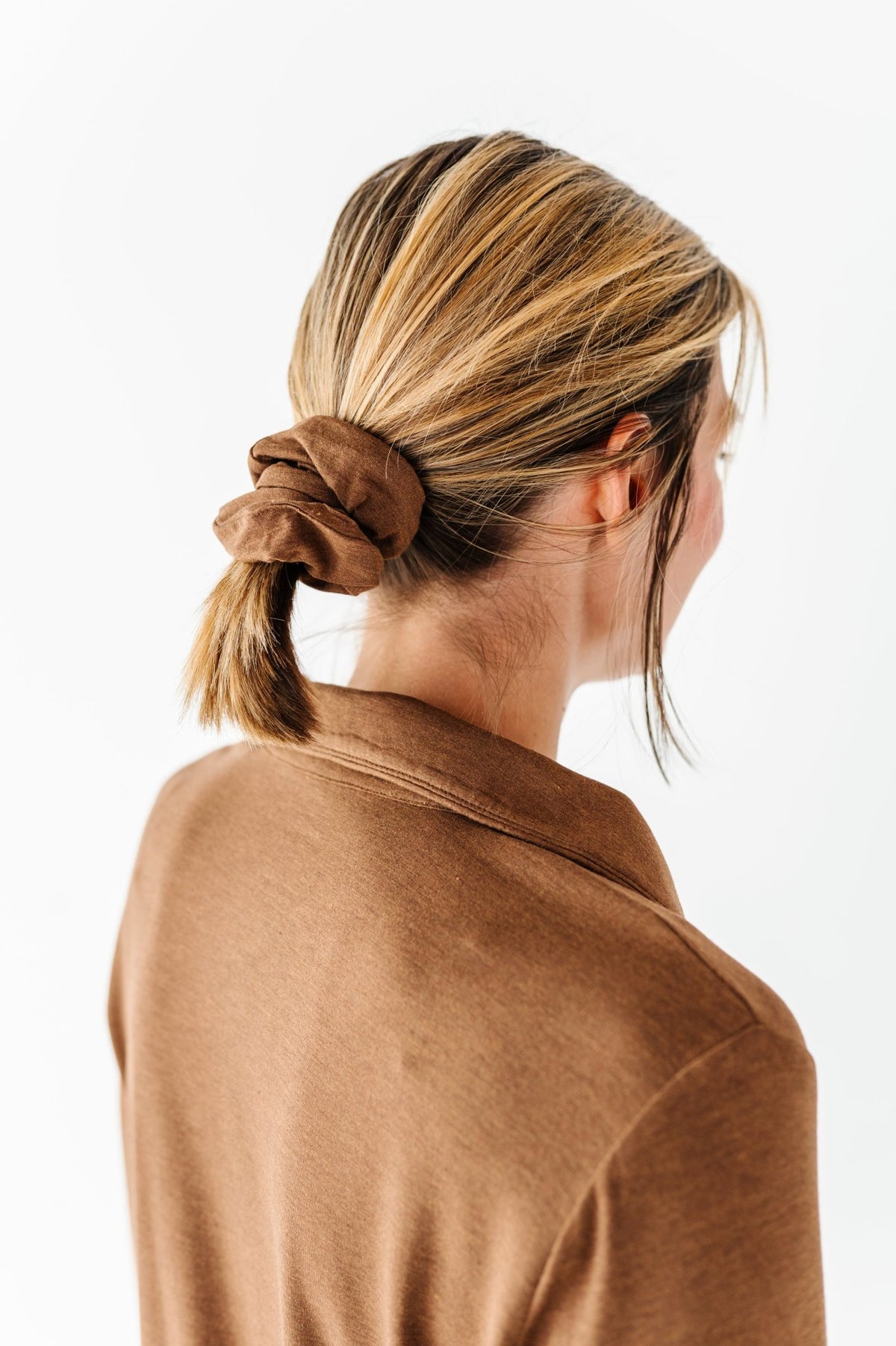 Solid Scrunchie Set - Chestnut & Wisteria - The Sleepy Sloth