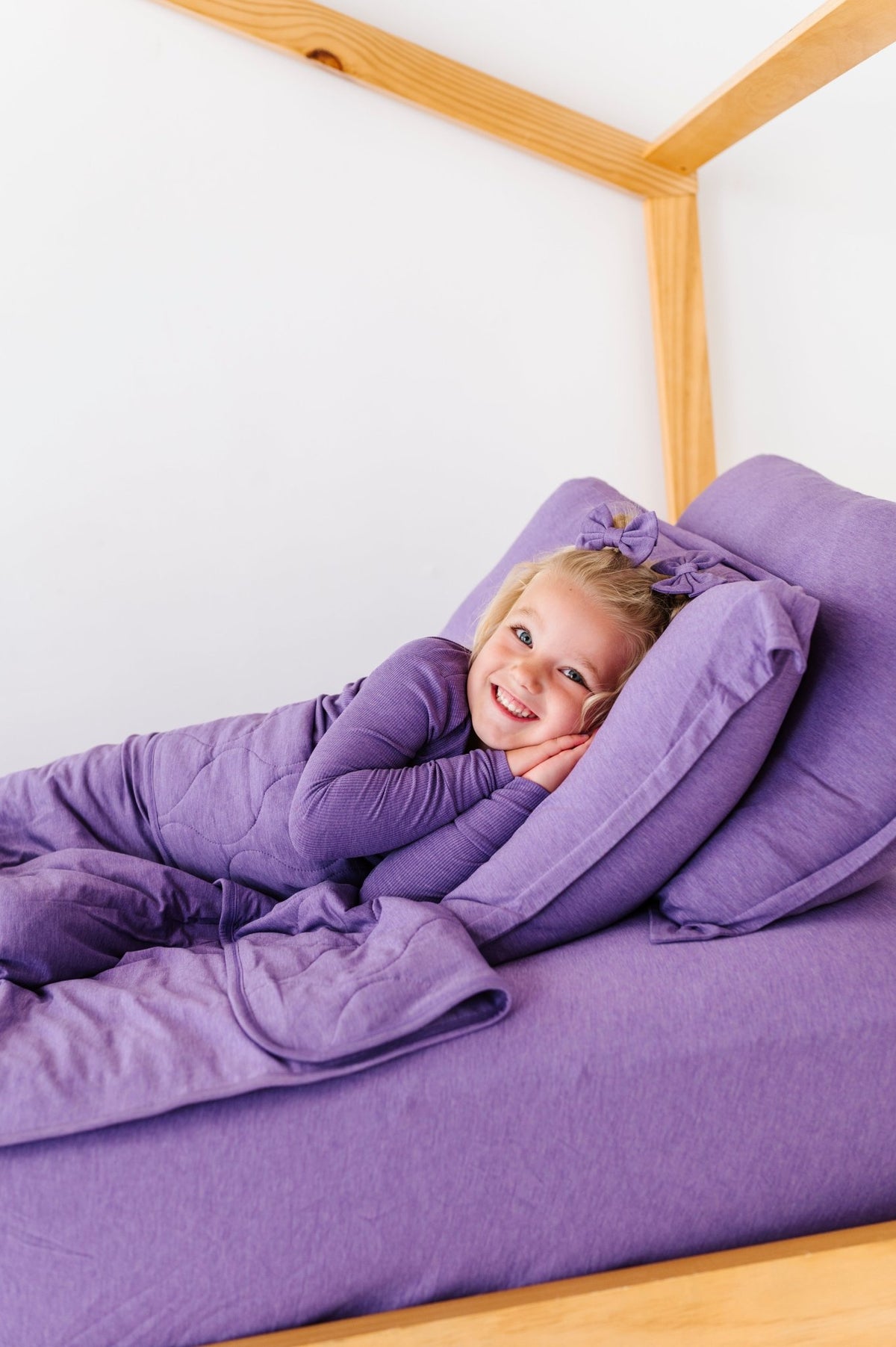 Solid Twin Fitted Sheet - Wisteria - The Sleepy Sloth