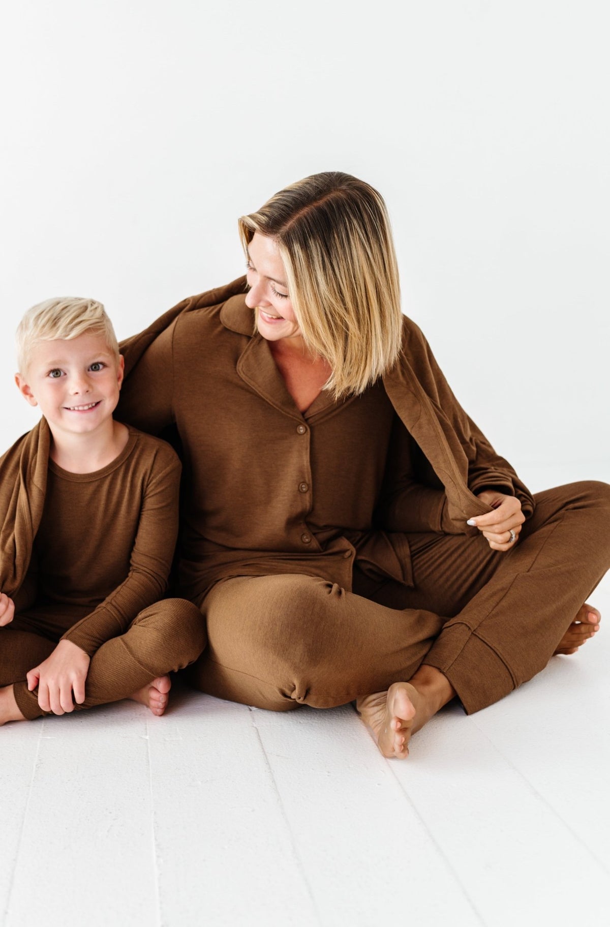 Solid Women's Luxe Pajama Set - Chestnut - The Sleepy Sloth