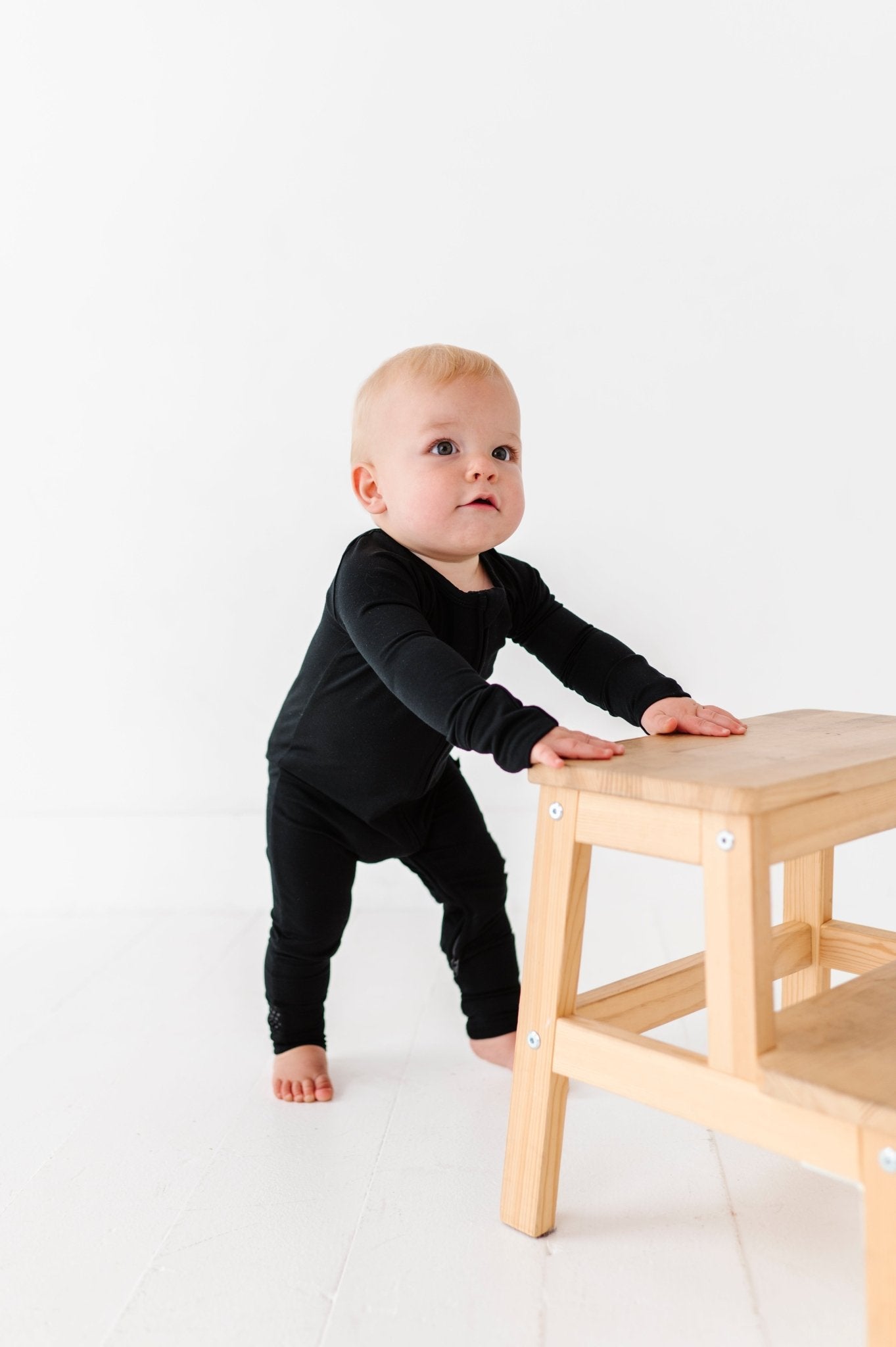 SOLID ZIP JAMMIES - MIDNIGHT - The Sleepy Sloth